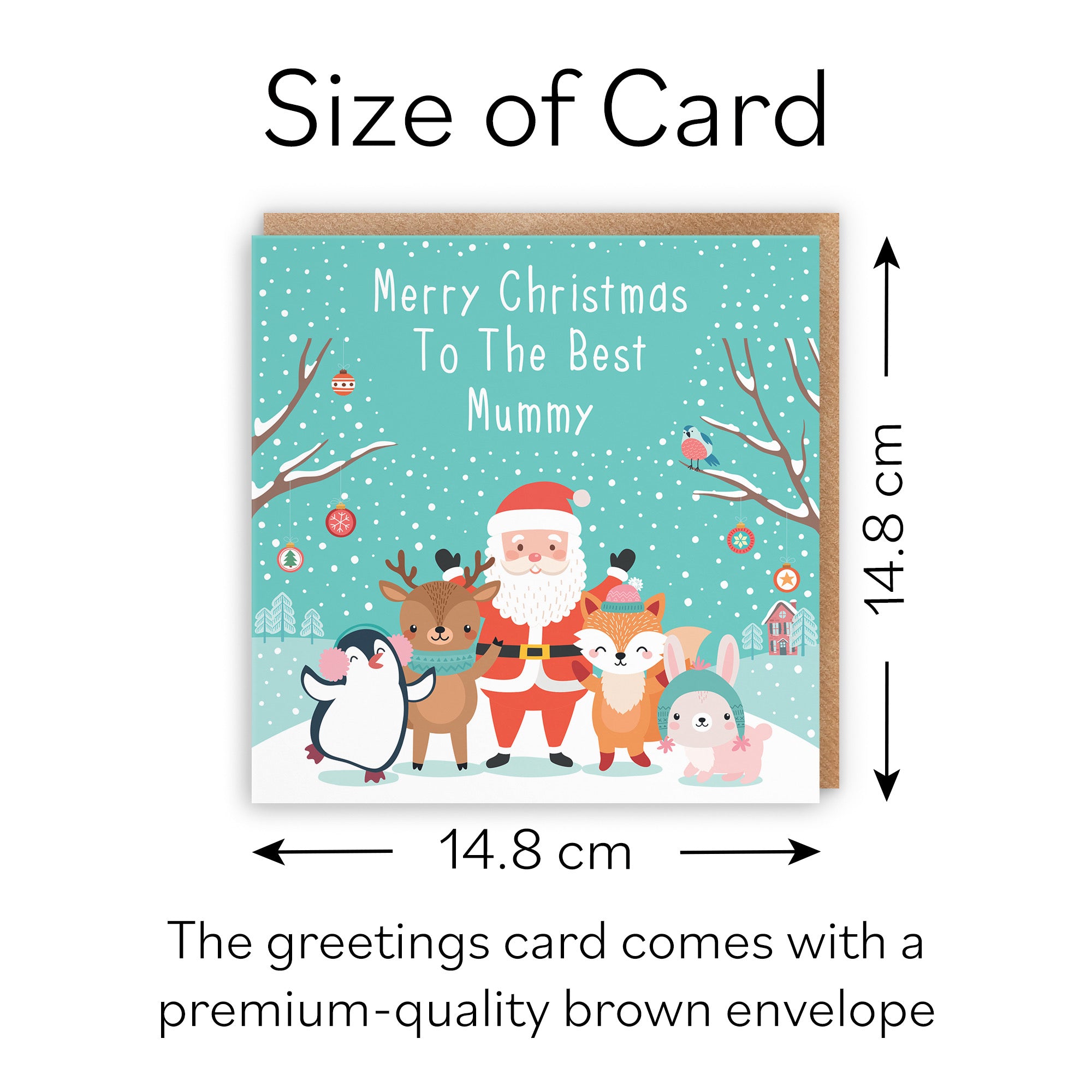 Mummy Santa And Friends Christmas Card - Default Title (B09K7SYL8M)