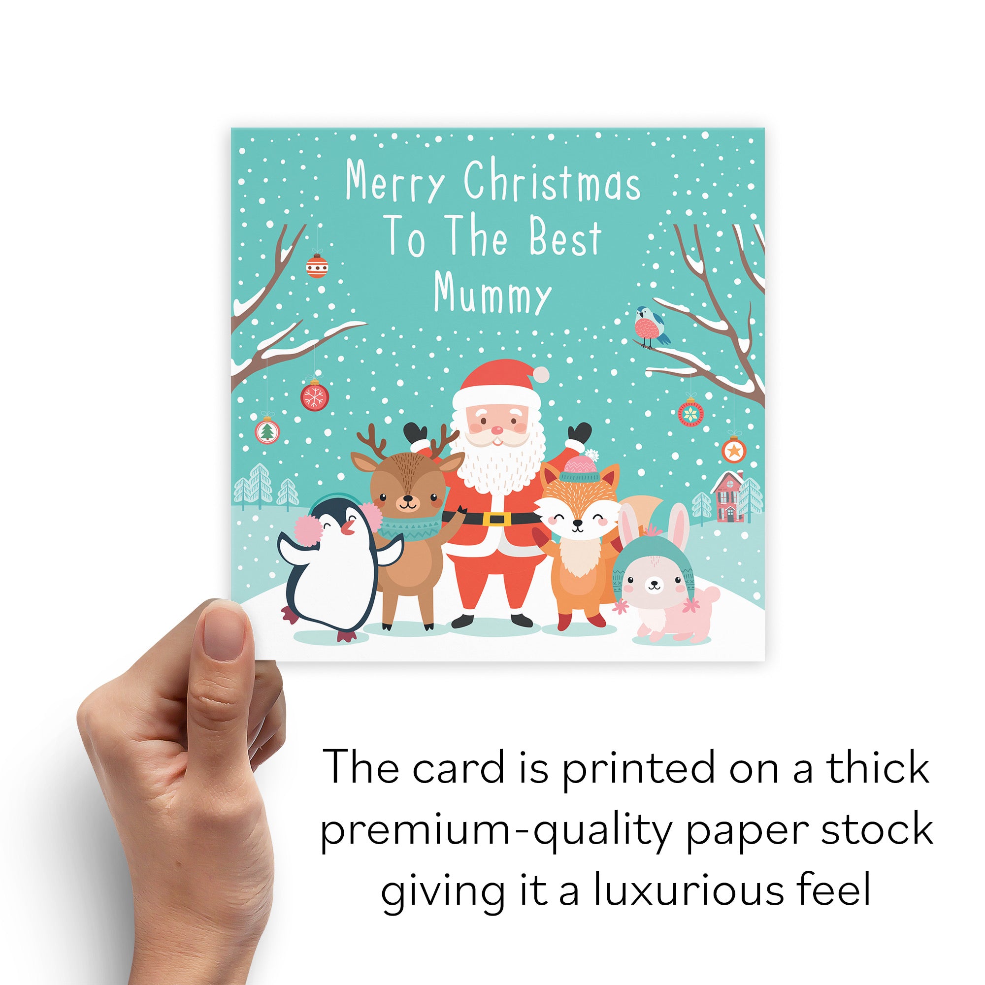 Mummy Santa And Friends Christmas Card - Default Title (B09K7SYL8M)