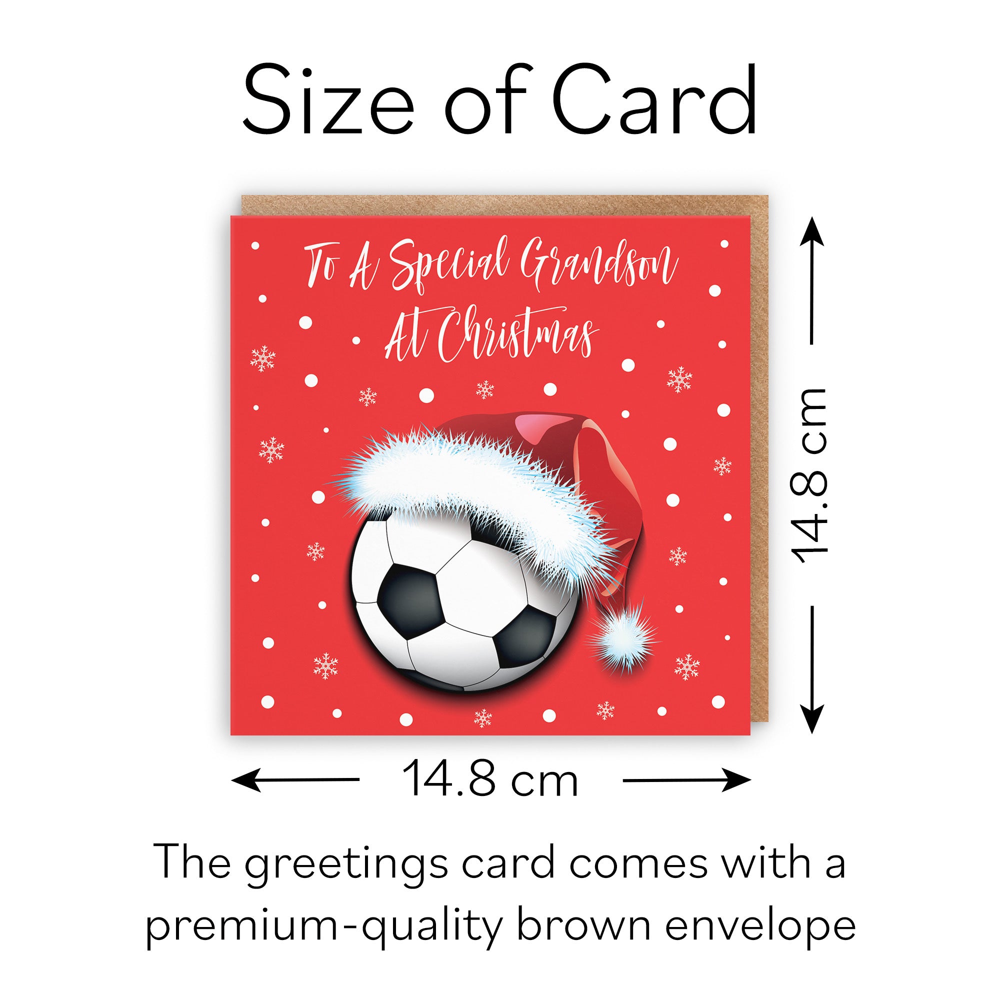 Grandson Football Christmas Card - Default Title (B09K7T1DXZ)