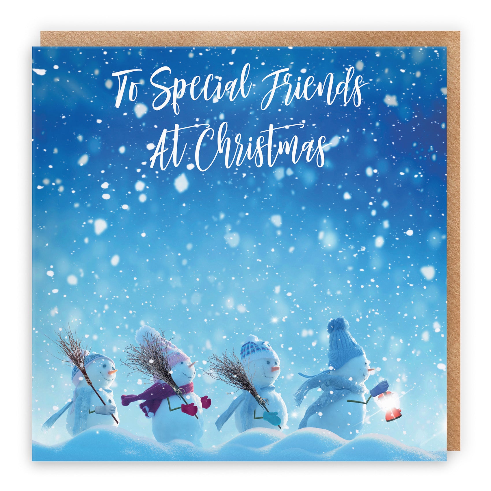 Friends Snow People Christmas Card - Default Title (B09K7TDH7G)