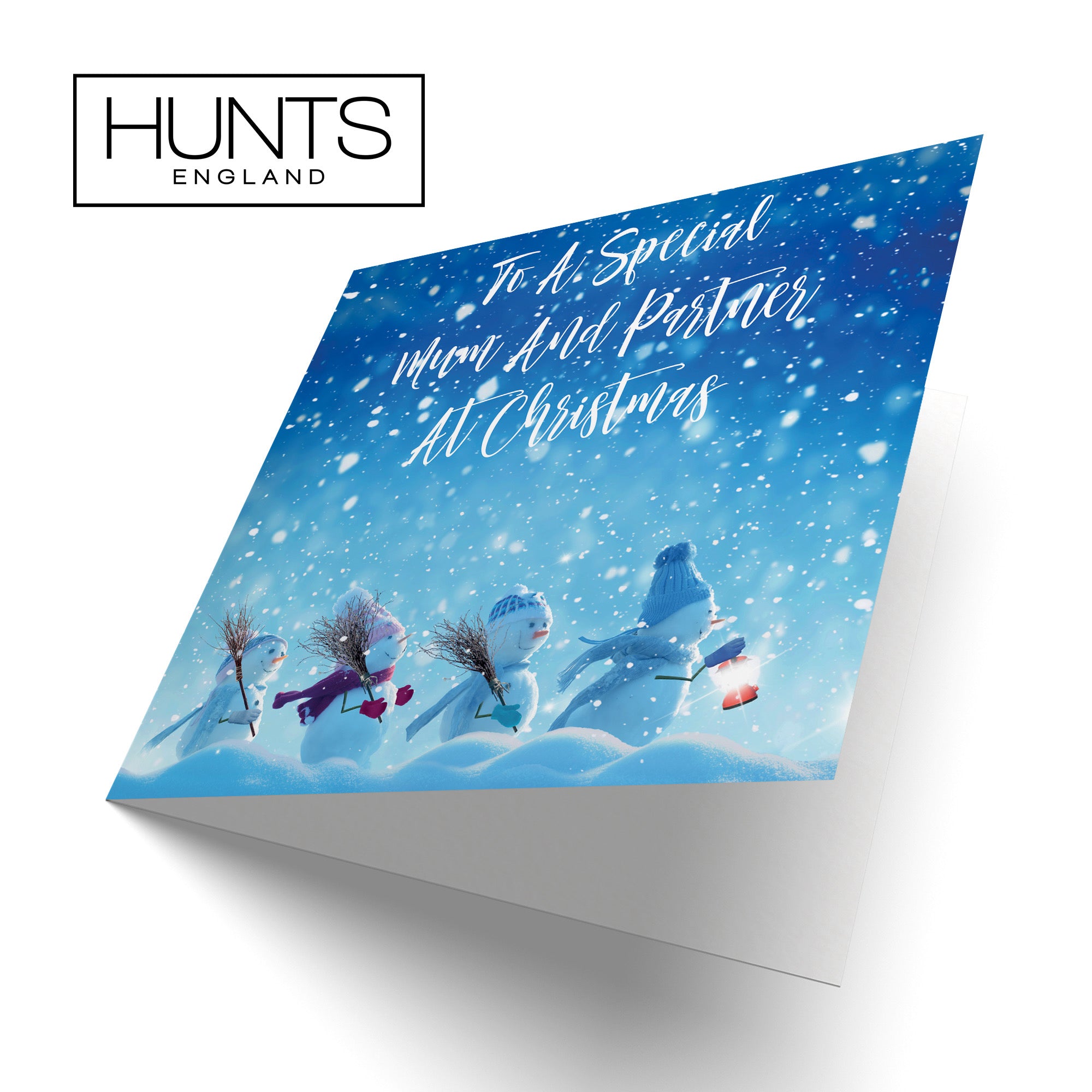 Mum And Partner Snow People Christmas Card - Default Title (B09K7TGDK8)