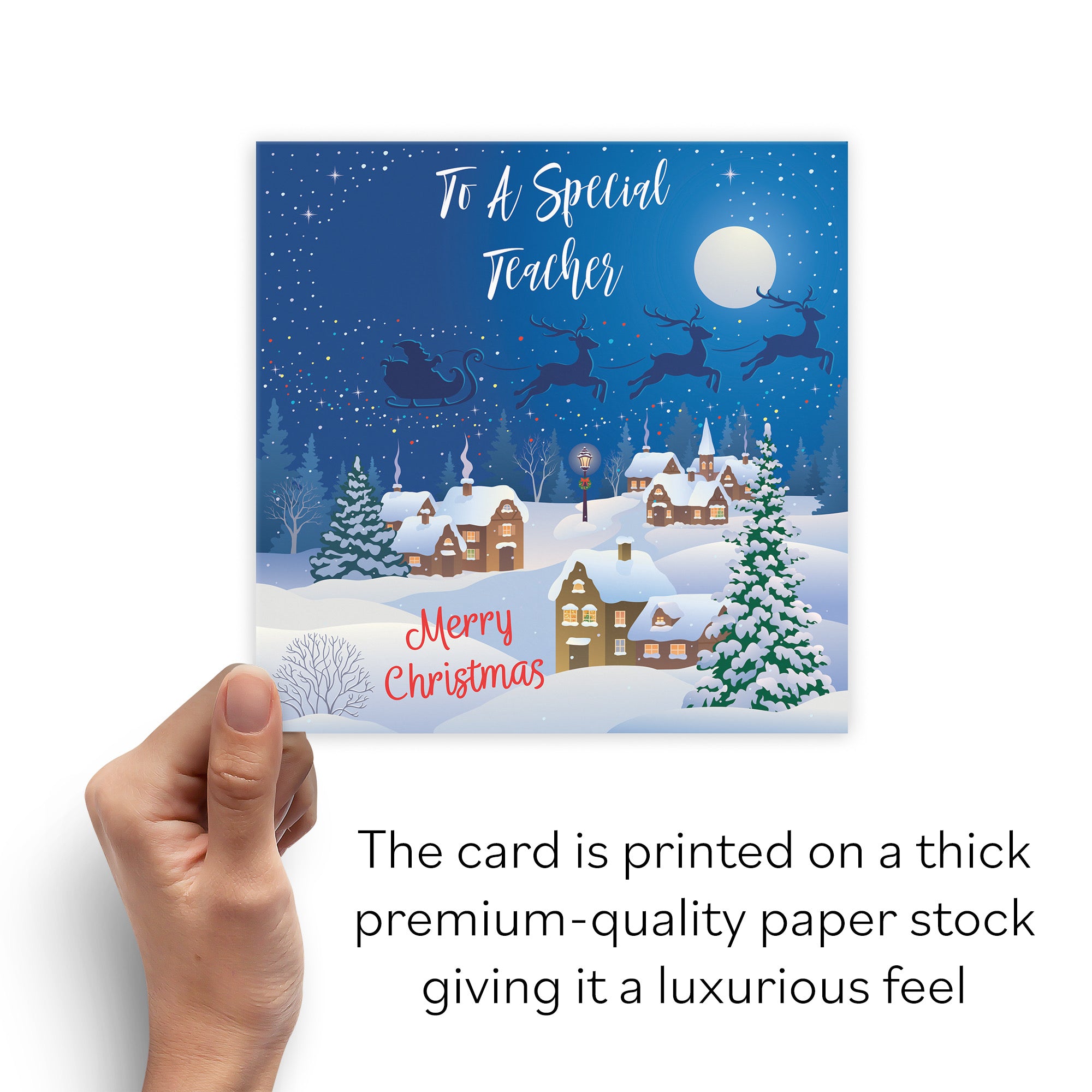 Teacher Winter Wonderland Christmas Card - Default Title (B09K7TQ4K3)