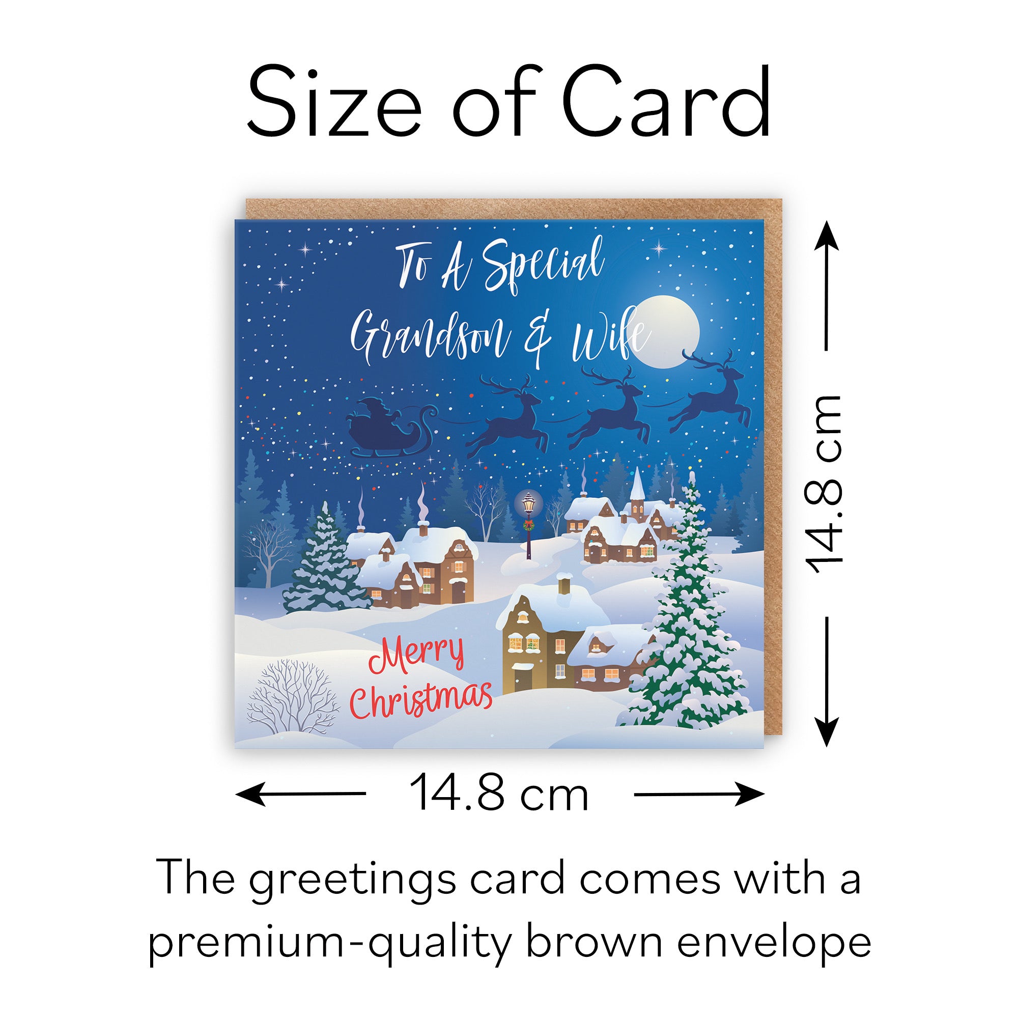 Grandson And Wife Winter Wonderland Christmas Card - Default Title (B09K7VLNWR)