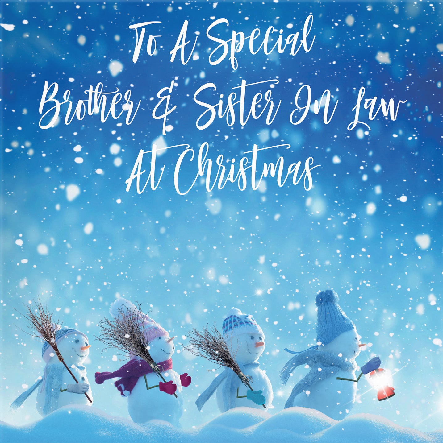 Brother And Sister In Law Snow People Christmas Card - Default Title (B09K7VTBBG)