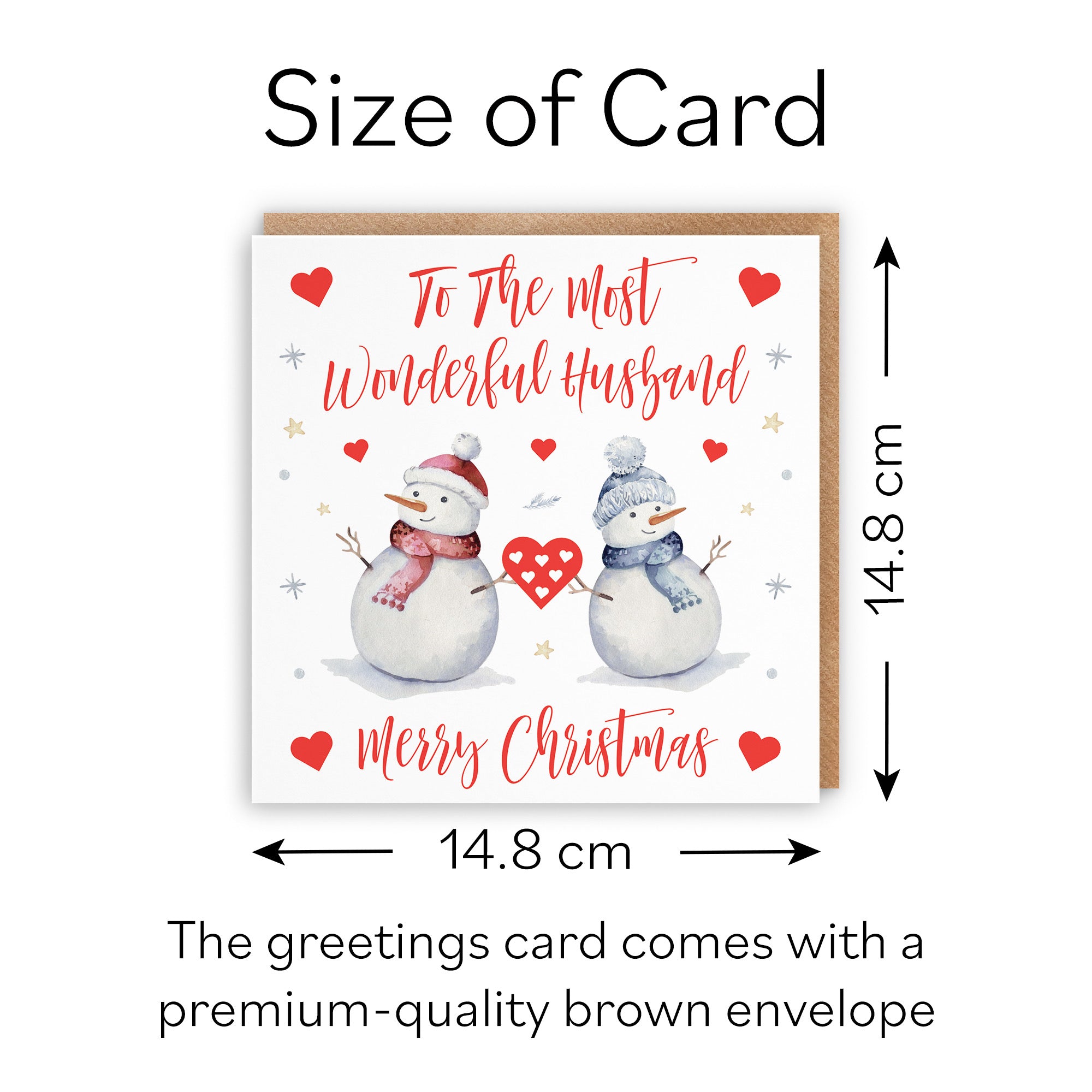 Husband Snowman Christmas Card - Default Title (B09KCNTFP1)