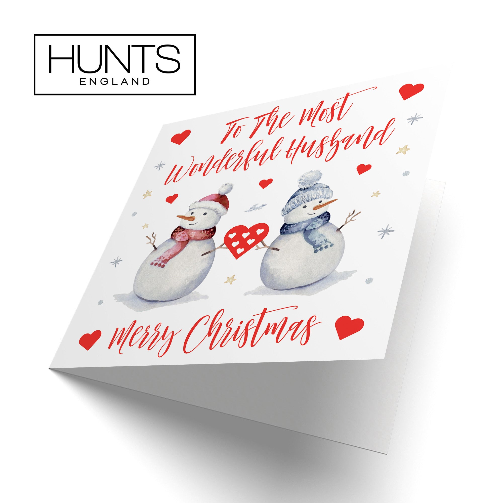 Husband Snowman Christmas Card - Default Title (B09KCNTFP1)