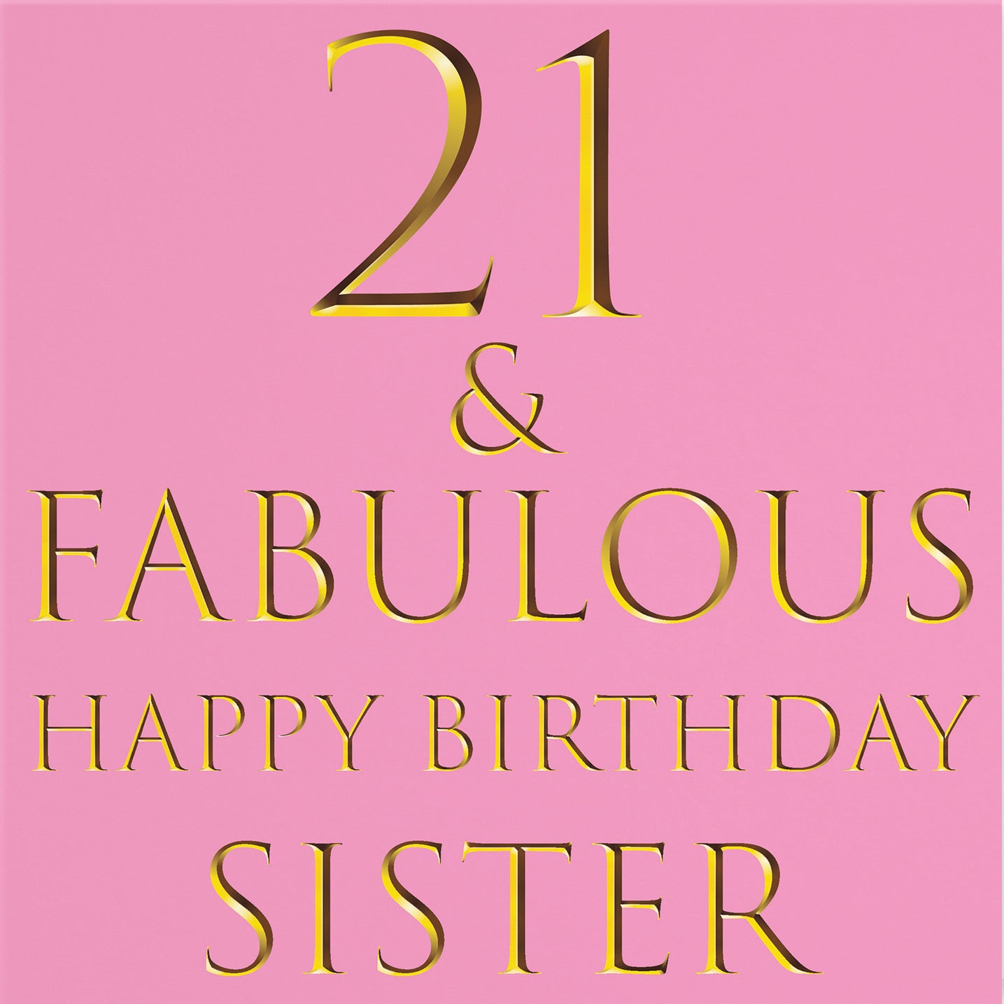 21st Sister Birthday Card Fabulous - Default Title (B09Q765CTV)