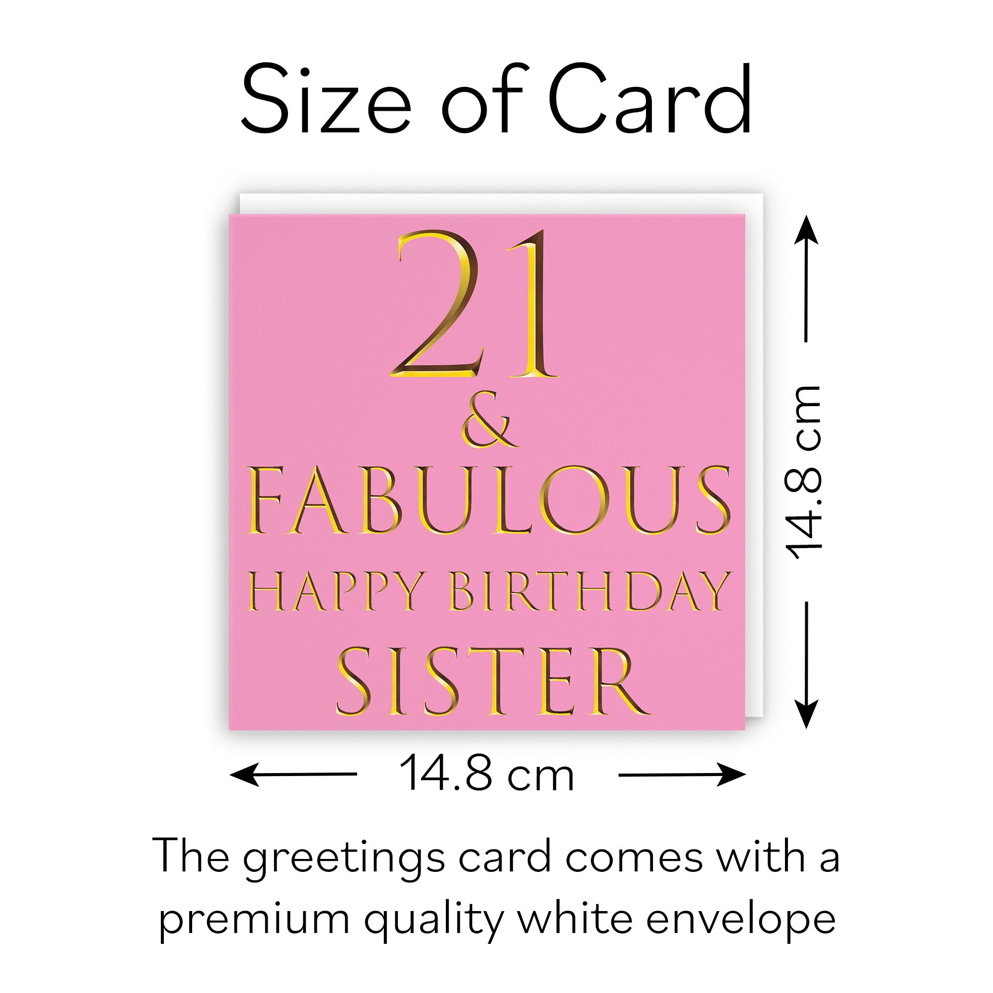 21st Sister Birthday Card Fabulous - Default Title (B09Q765CTV)