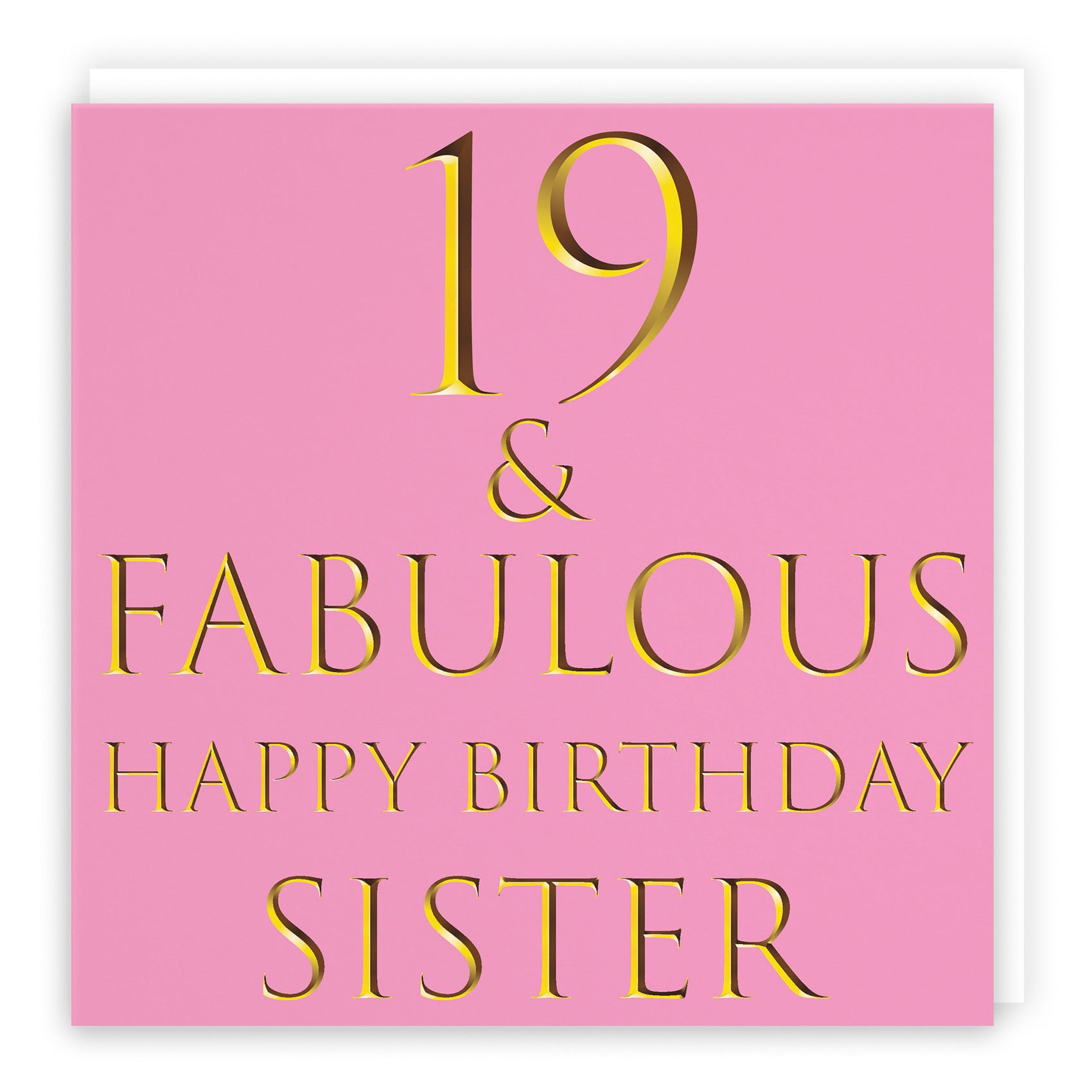 19th Sister Birthday Card Fabulous - Default Title (B09Q77S5DM)