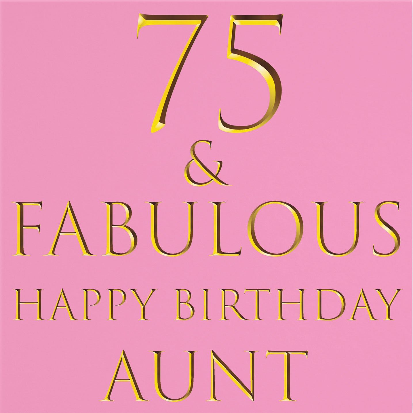 75th Aunt Birthday Card Fabulous - Default Title (B09Q78WZ79)