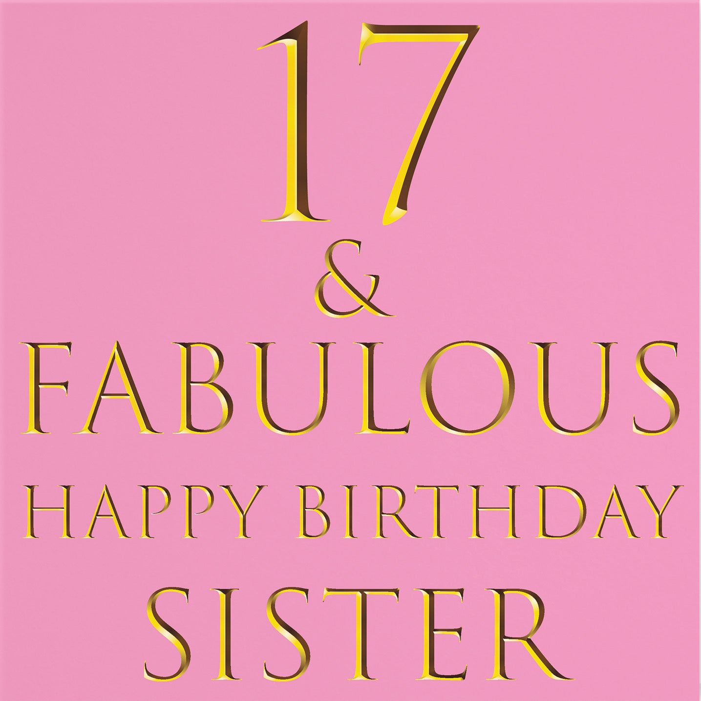 17th Sister Birthday Card Fabulous - Default Title (B09Q78XMNS)