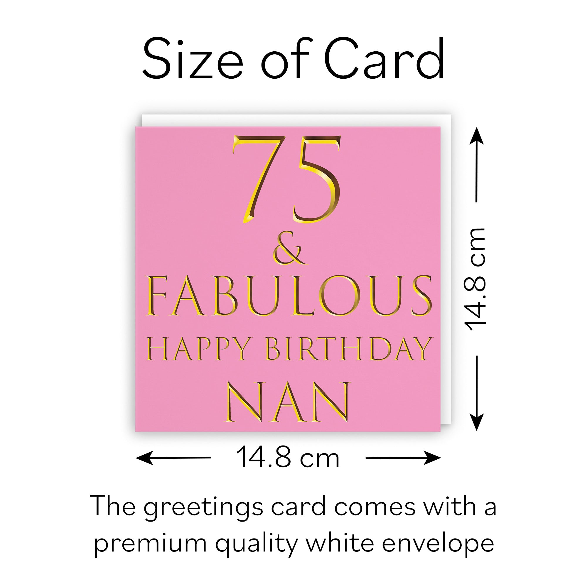 75th Nan Birthday Card Fabulous - Default Title (B09Q792452)