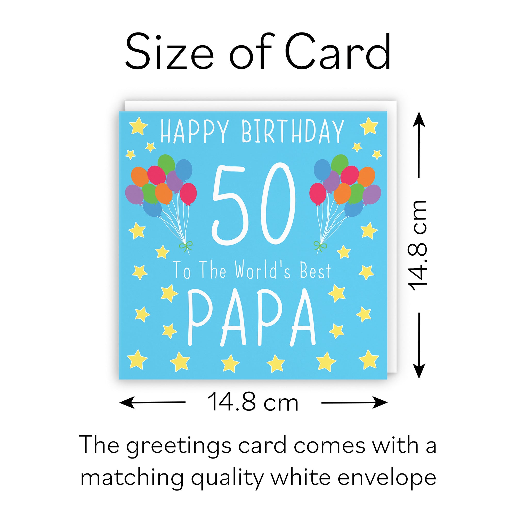 50th Papa Birthday Card Iconic - Default Title (B09Q794368)