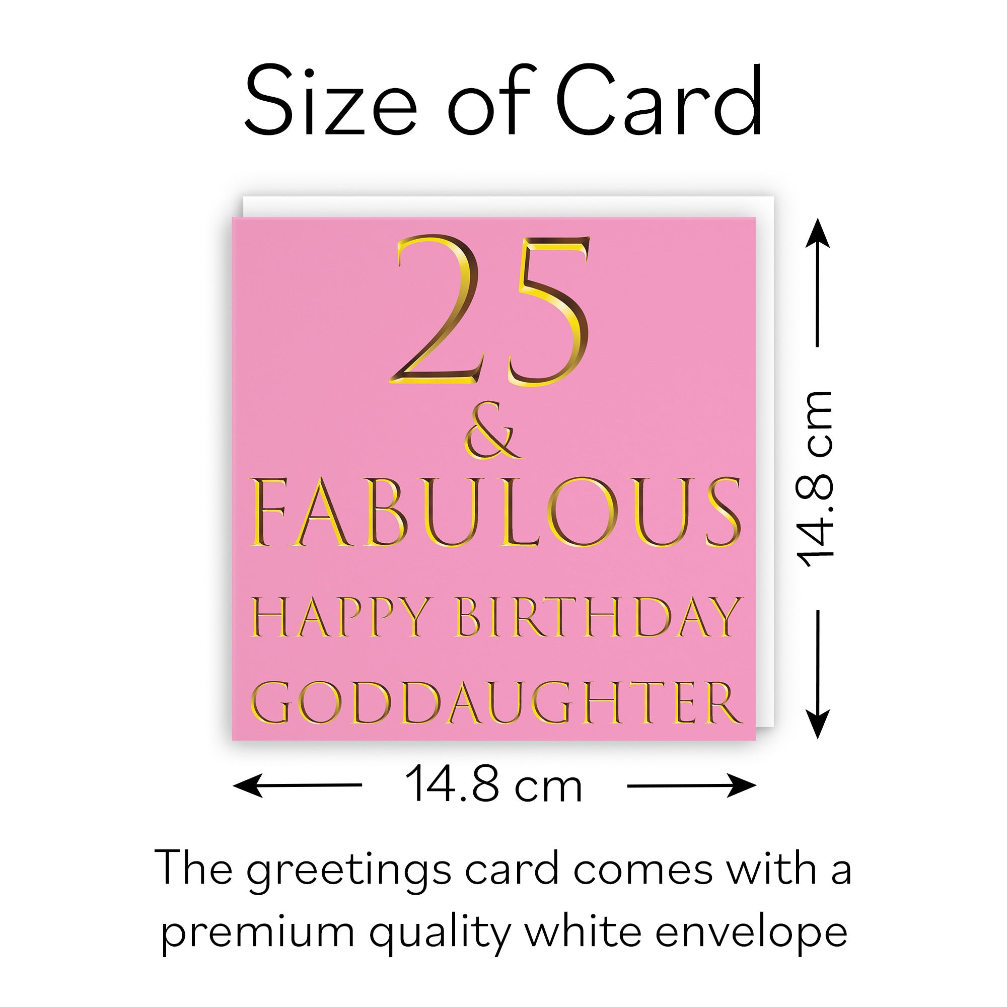 25th Goddaughter Birthday Card Fabulous - Default Title (B09Q79BN33)