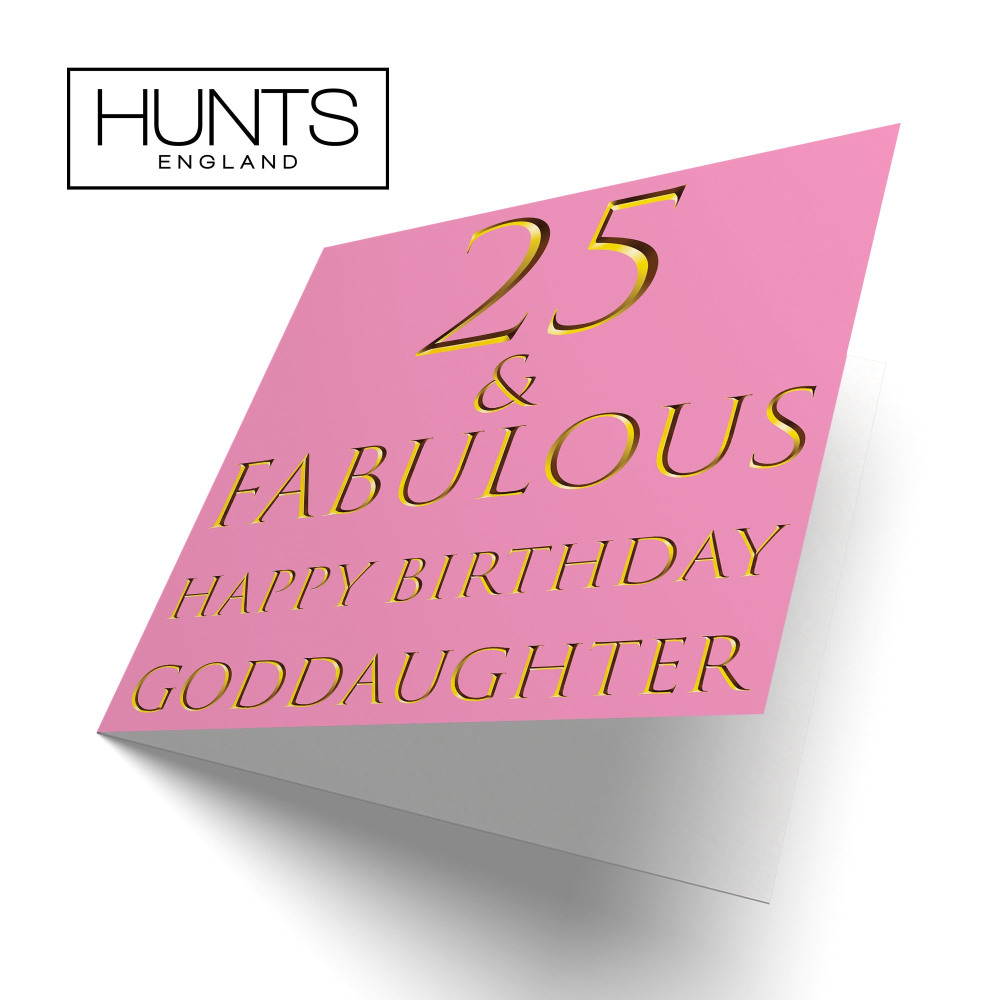 25th Goddaughter Birthday Card Fabulous - Default Title (B09Q79BN33)