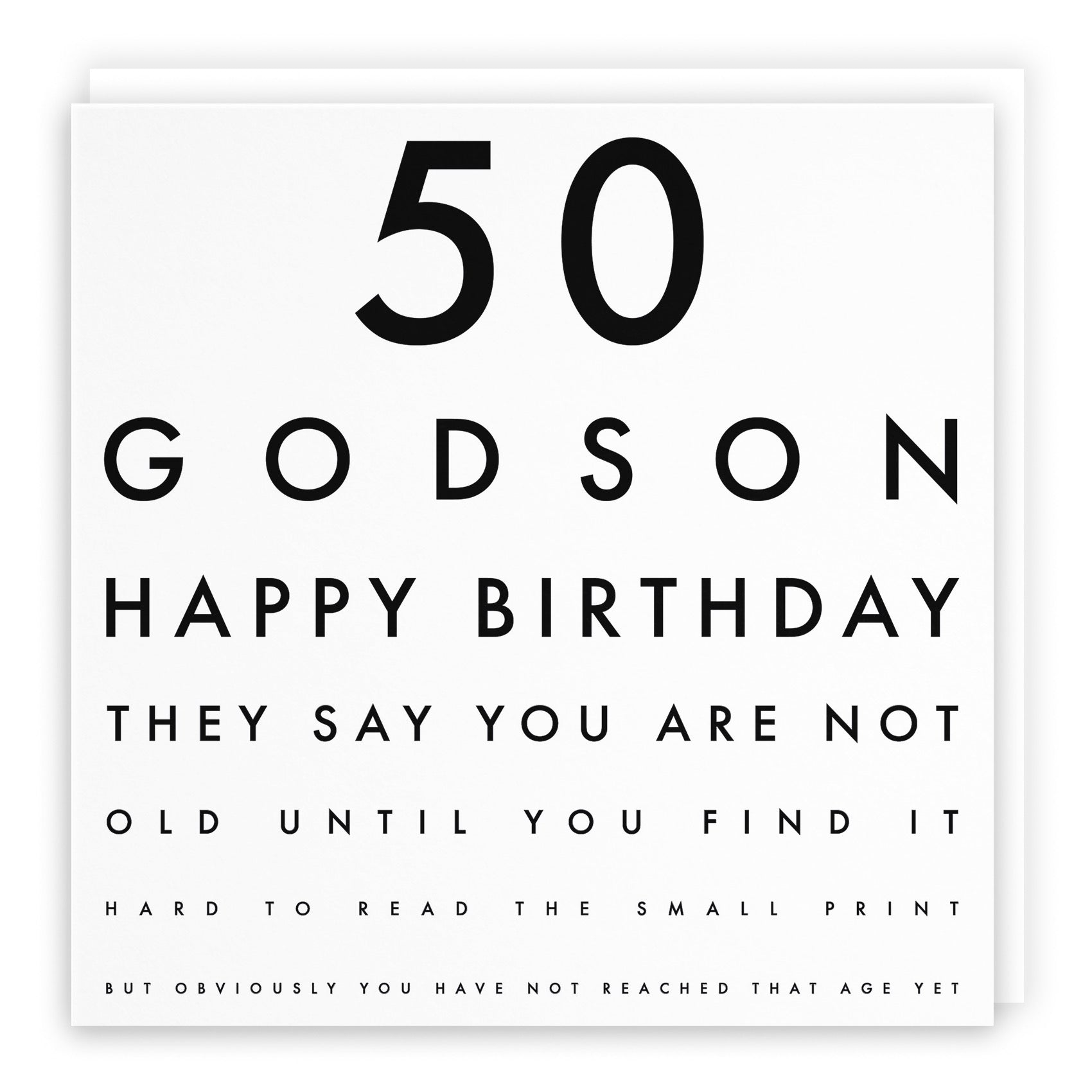 50th Godson Funny Eye Sight Birthday Card - Default Title (B09Q79CBQP)