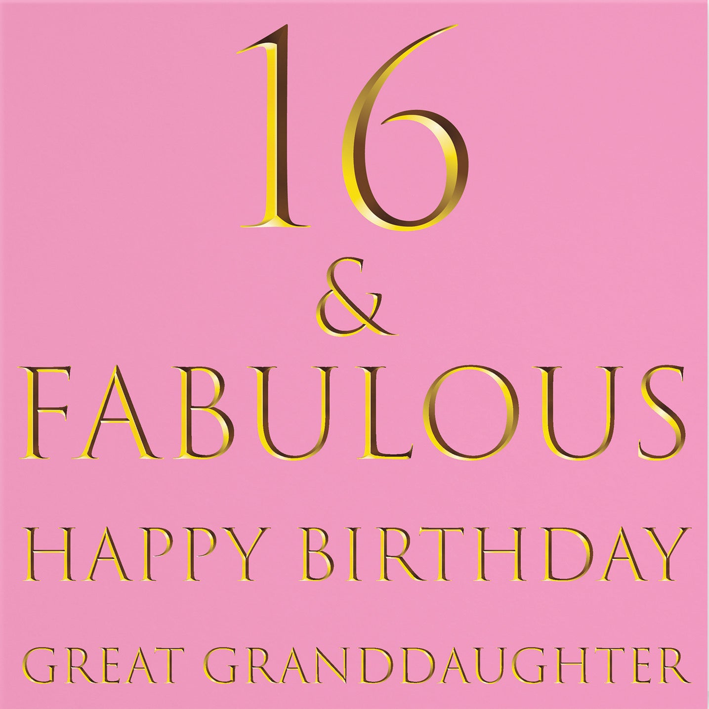 16th Great Granddaughter Birthday Card Fabulous - Default Title (B09Q79LFY9)