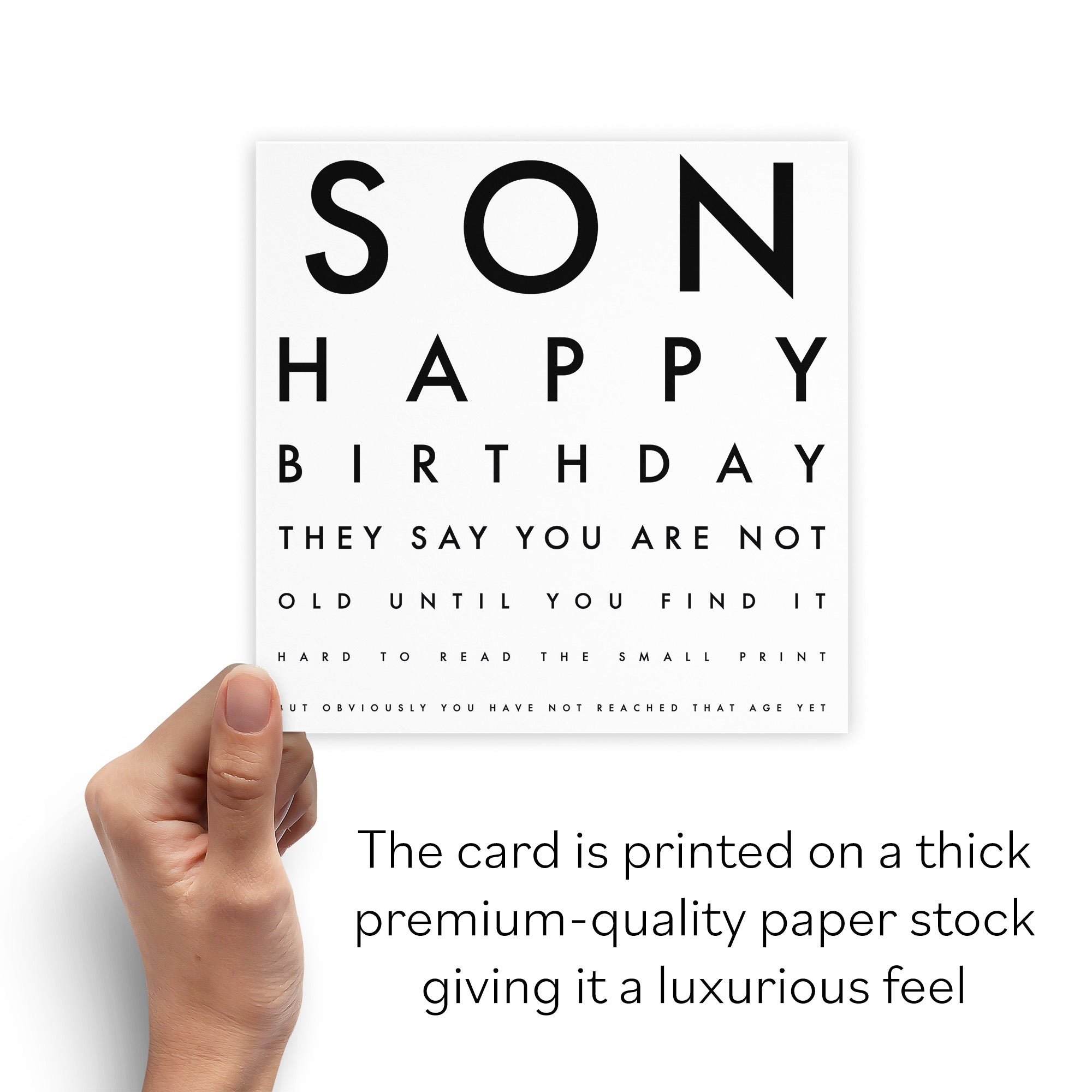 Son Funny Eye Sight Birthday Card Letters - Default Title (B09Q79M9NP)