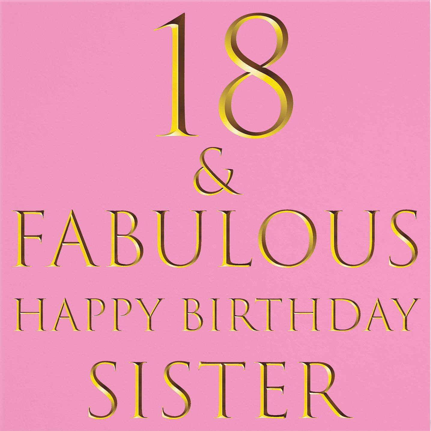 18th Sister Birthday Card Fabulous - Default Title (B09Q7BK379)