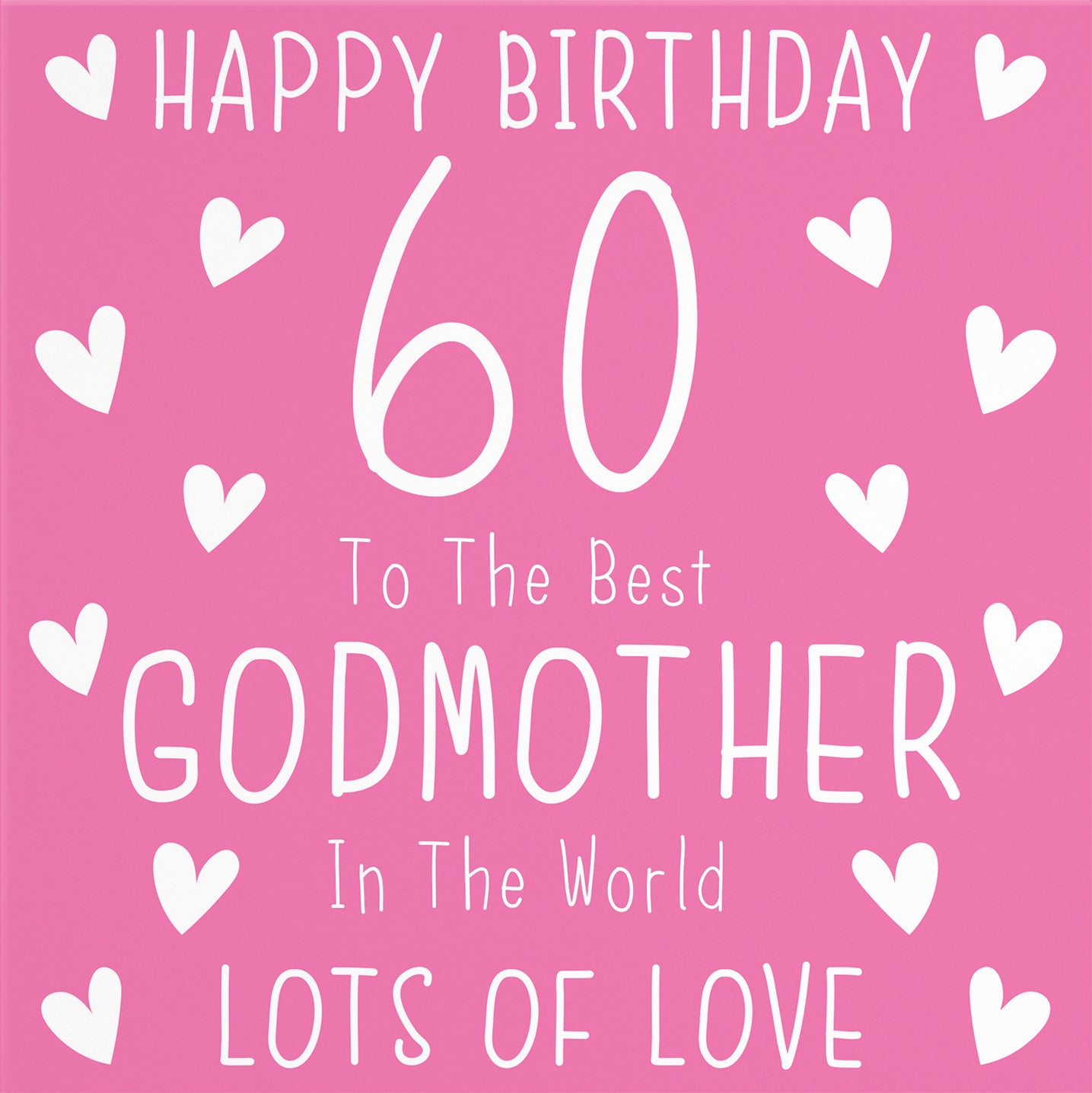 60th Godmother Birthday Card Iconic - Default Title (B09Q7BMJY9)