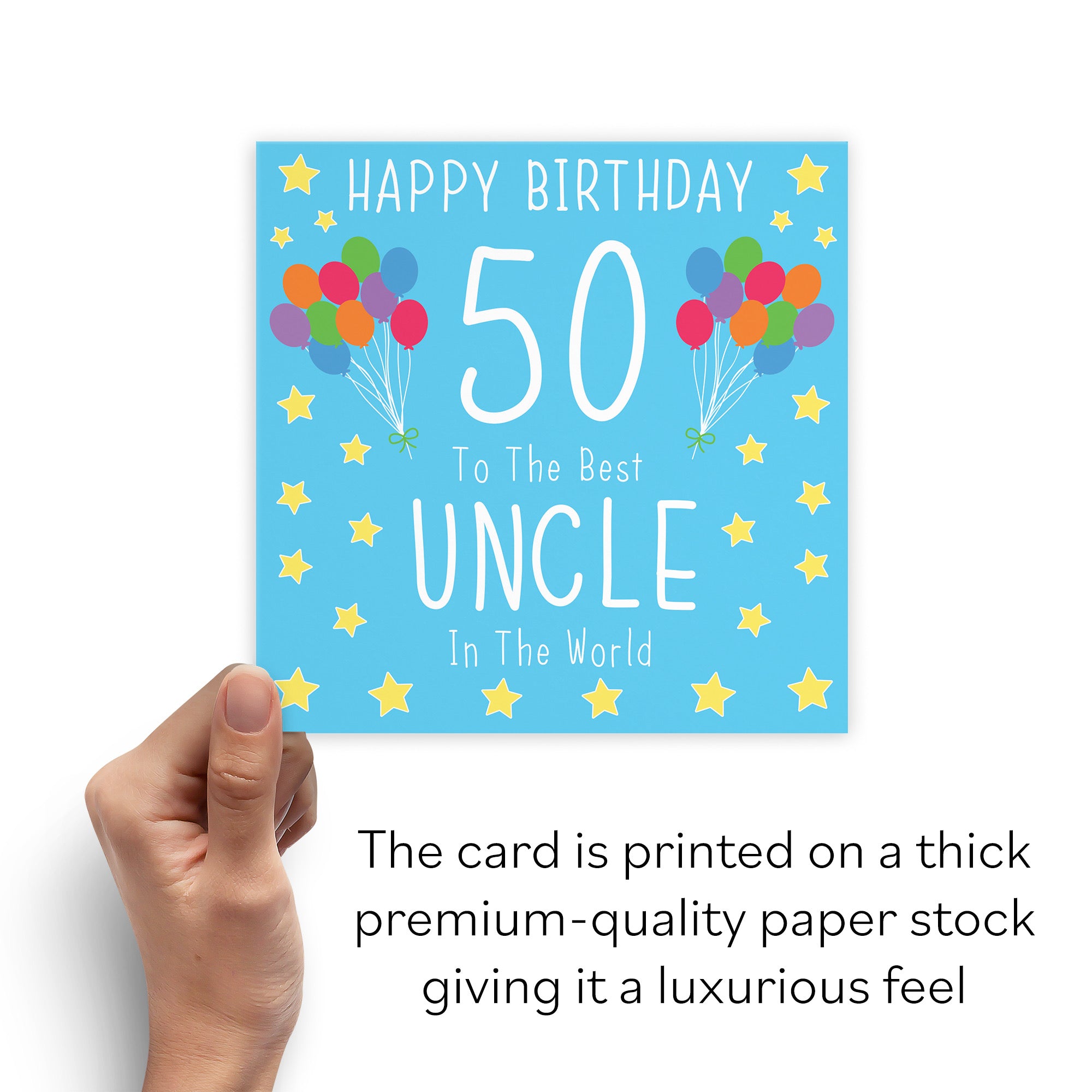 50th Uncle Birthday Card Iconic - Default Title (B09Q7DVQZH)