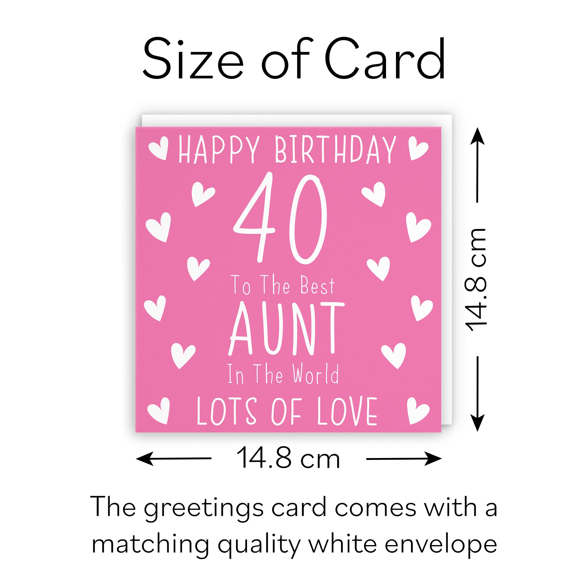 40th Aunt Birthday Card Iconic - Default Title (B09Q7DWX8Q)