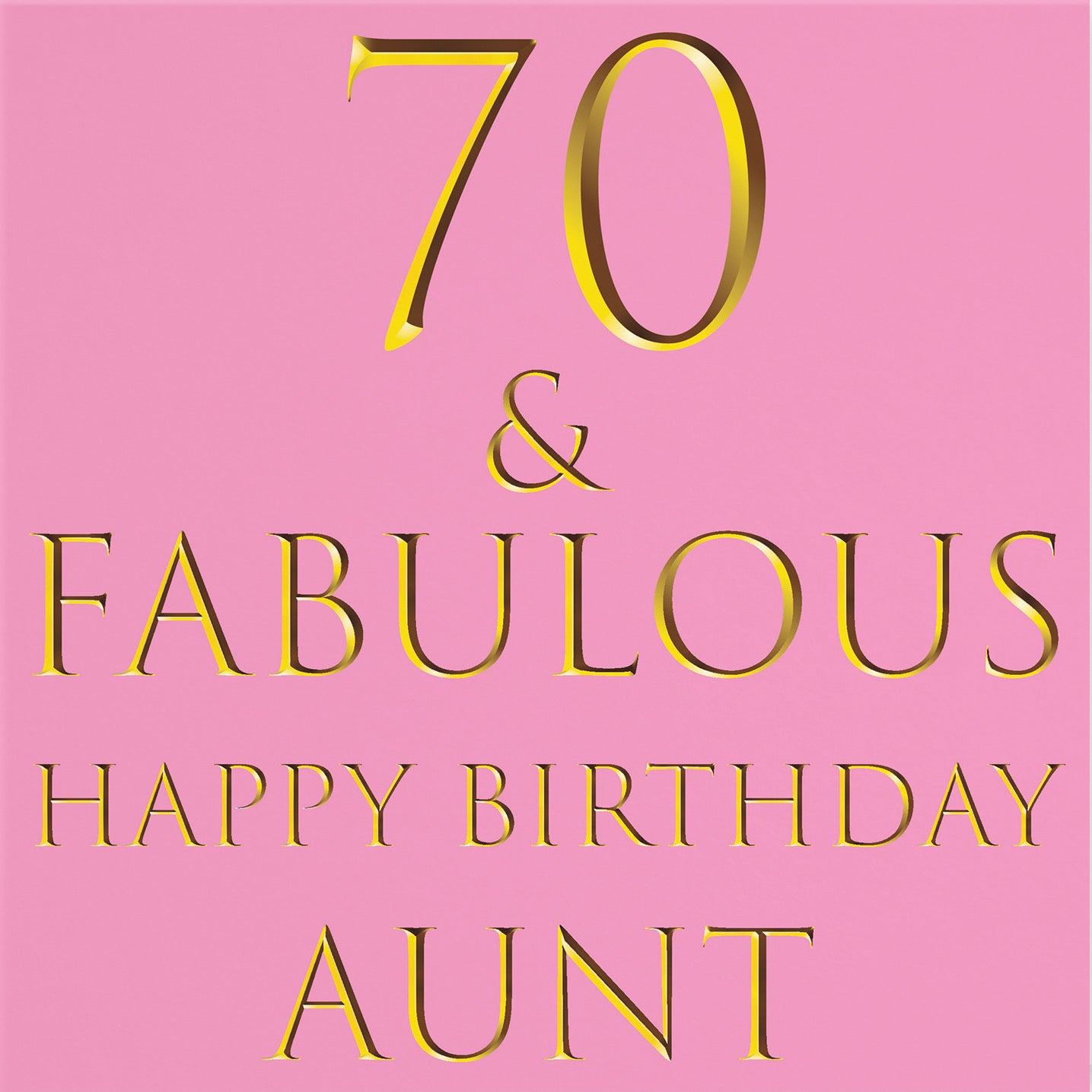 70th Aunt Birthday Card Fabulous - Default Title (B09Q7FC28N)