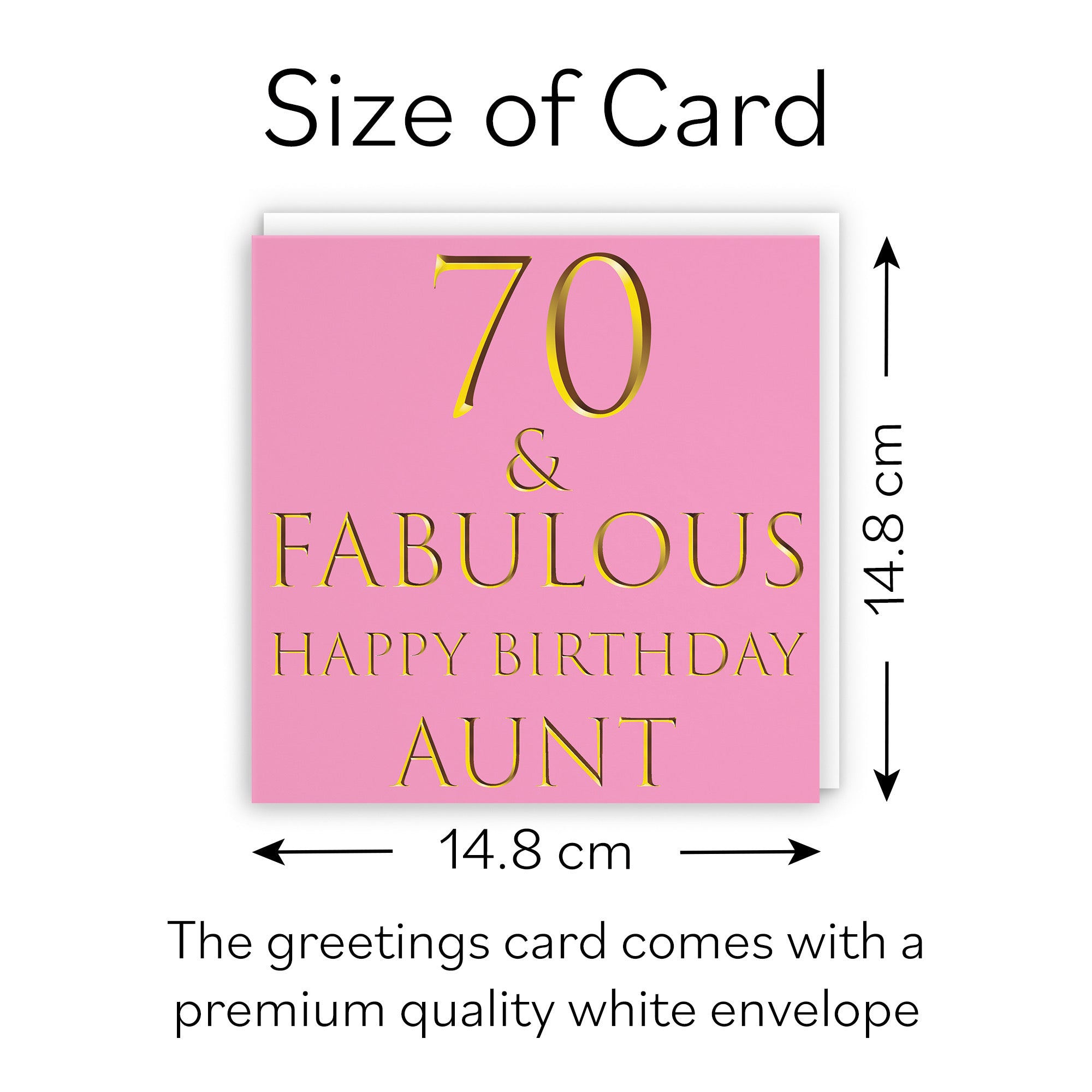 70th Aunt Birthday Card Fabulous - Default Title (B09Q7FC28N)