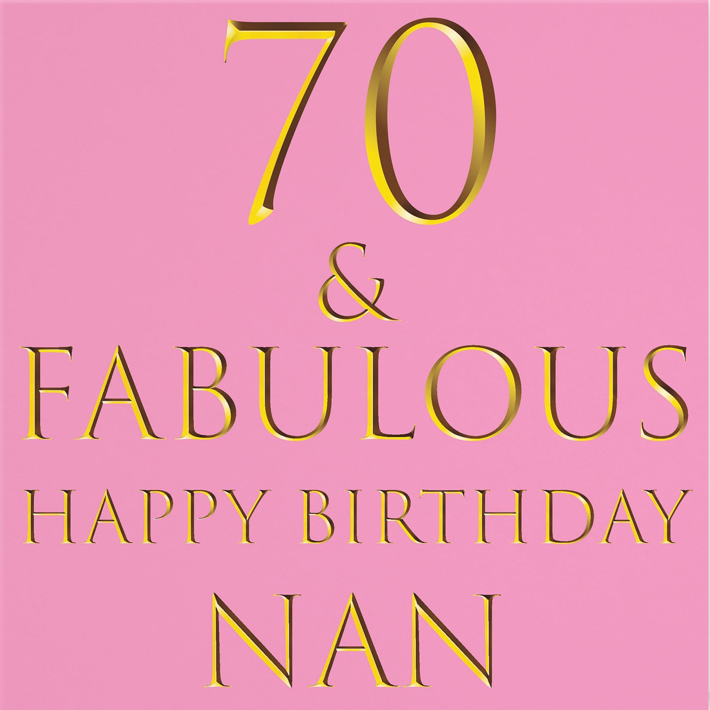 70th Nan Birthday Card Fabulous - Default Title (B09Q7FHRL9)