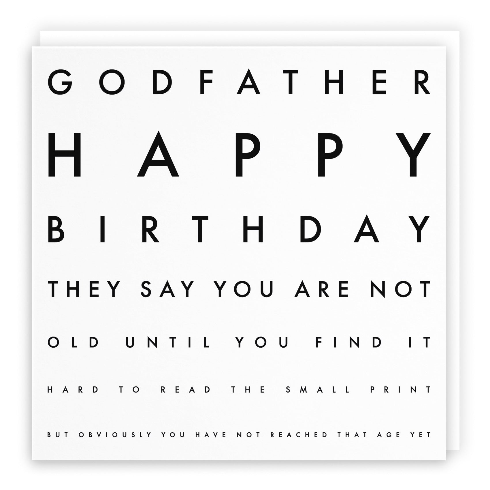 Godfather Funny Eye Sight Birthday Card Letters - Default Title (B09Q7G5CVR)