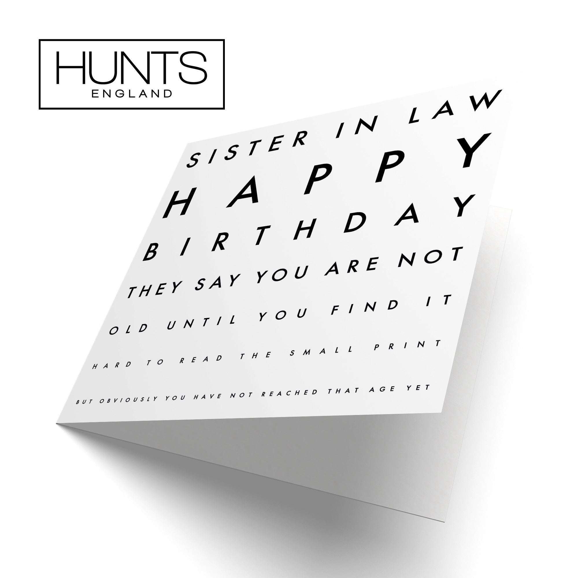 Sister In Law Funny Eye Sight Birthday Card Letters - Default Title (B09Q7G9GX9)