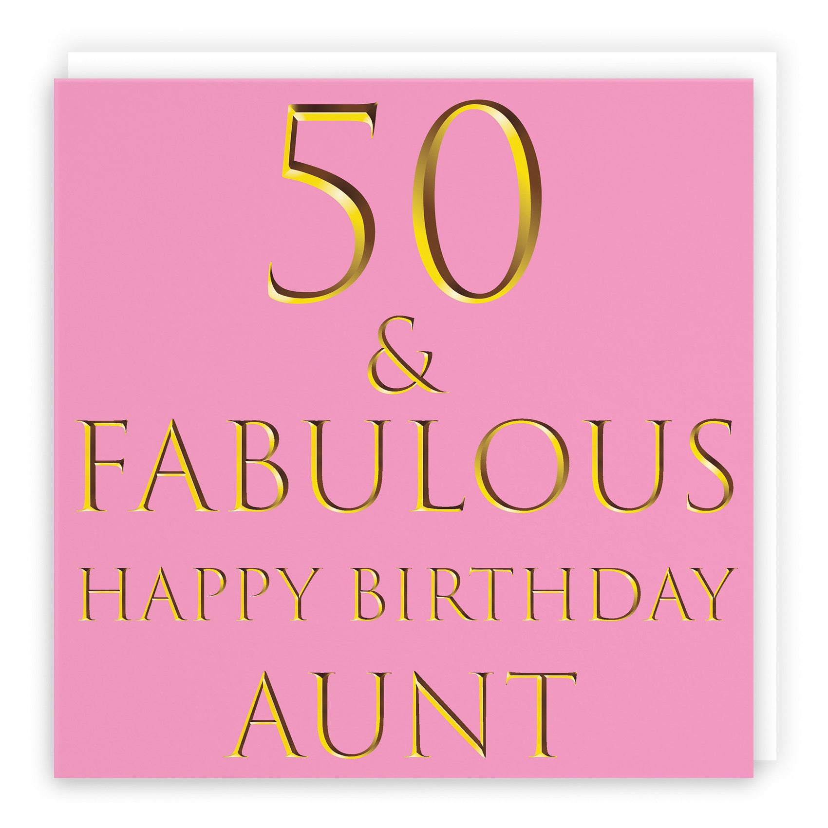 50th Aunt Birthday Card Fabulous - Default Title (B09Q7H2RS6)