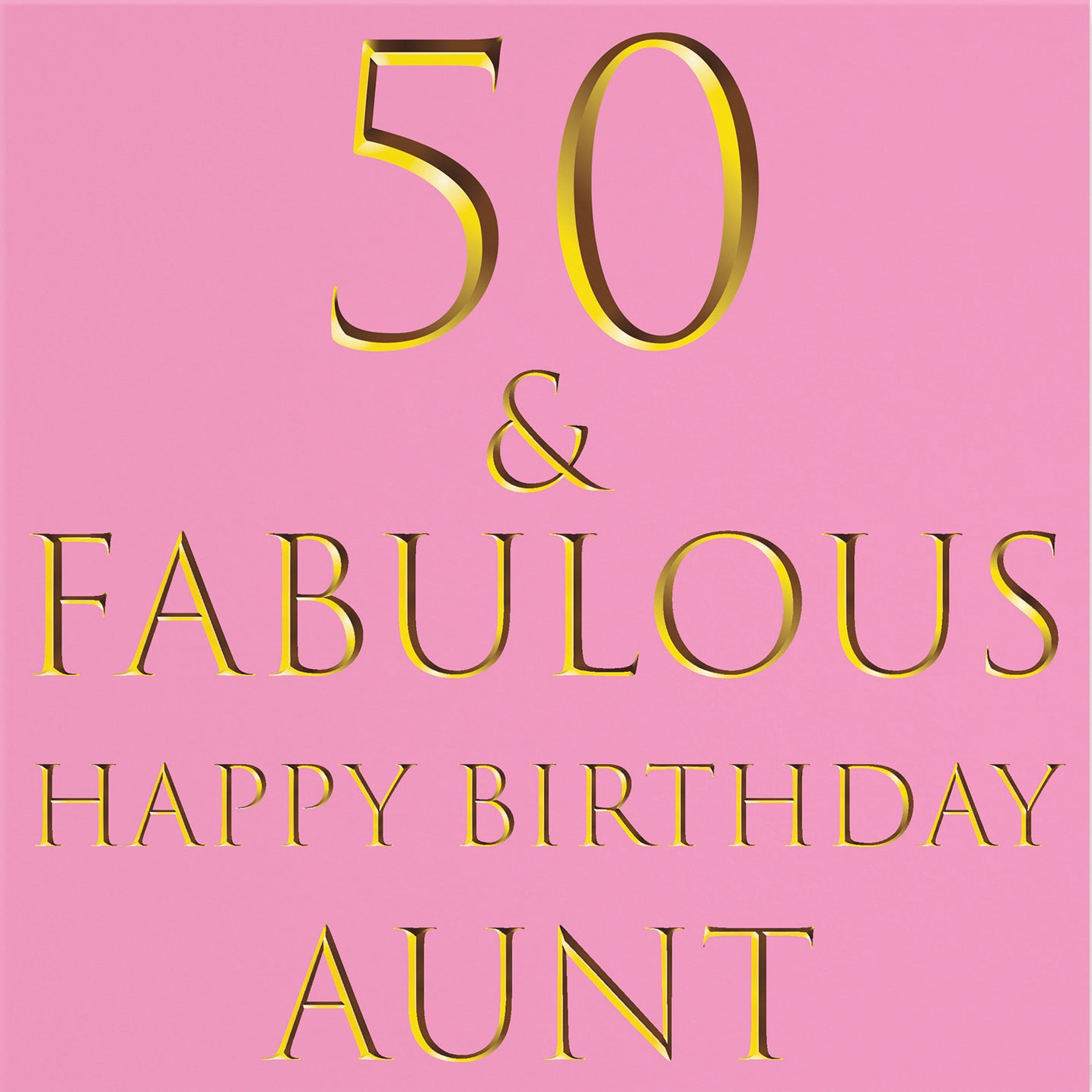 50th Aunt Birthday Card Fabulous - Default Title (B09Q7H2RS6)