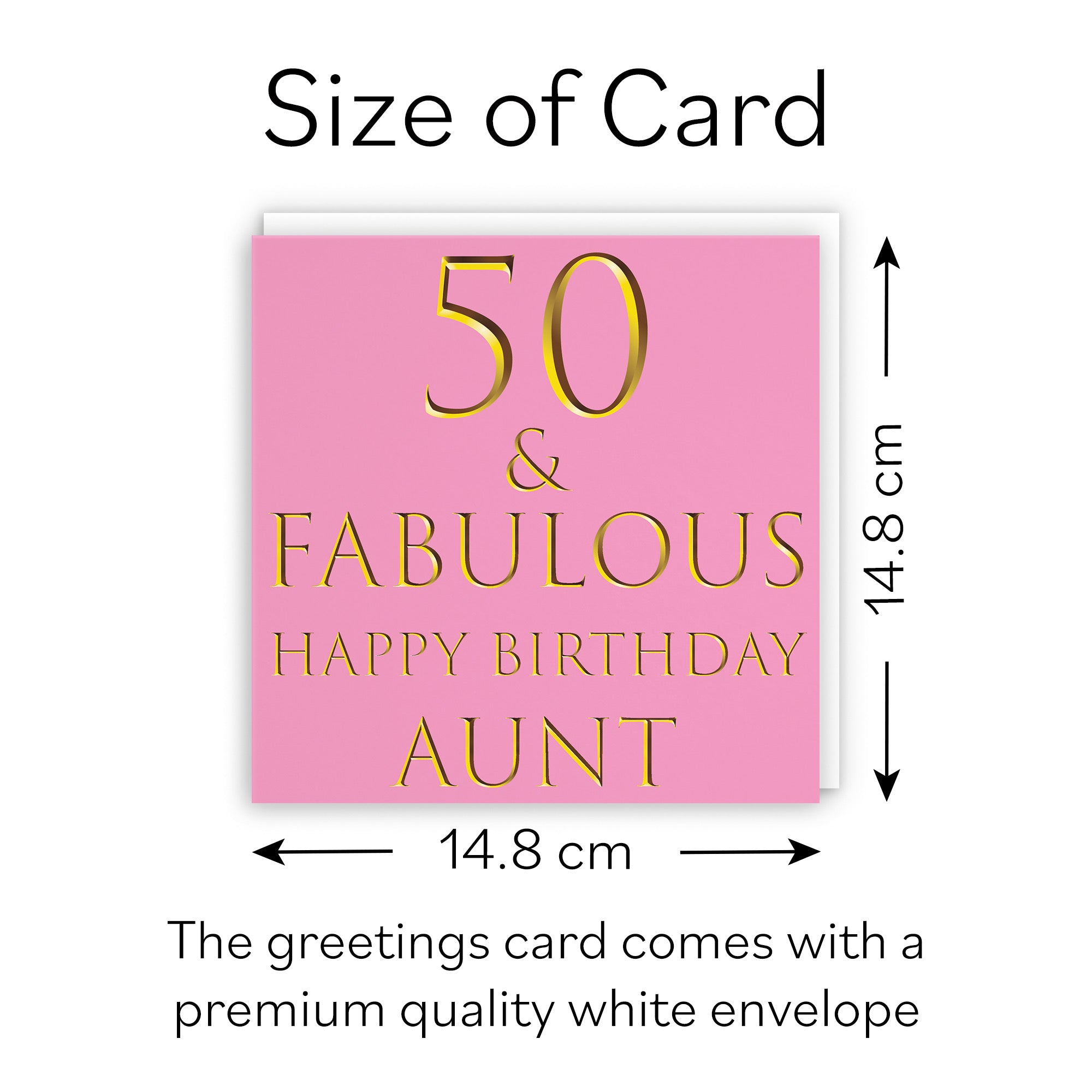 50th Aunt Birthday Card Fabulous - Default Title (B09Q7H2RS6)