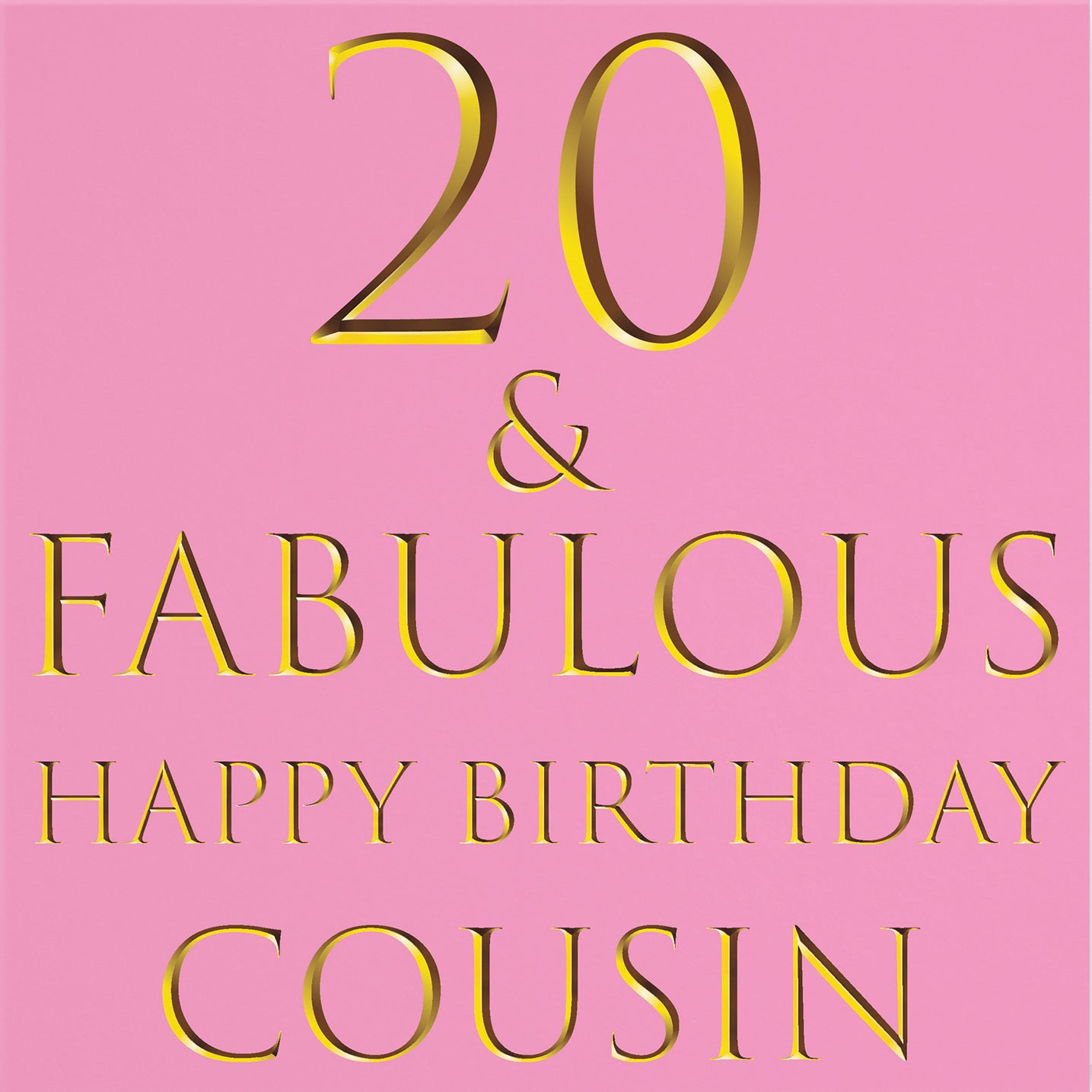 20th Cousin Birthday Card Fabulous - Default Title (B09Q7H5VW1)