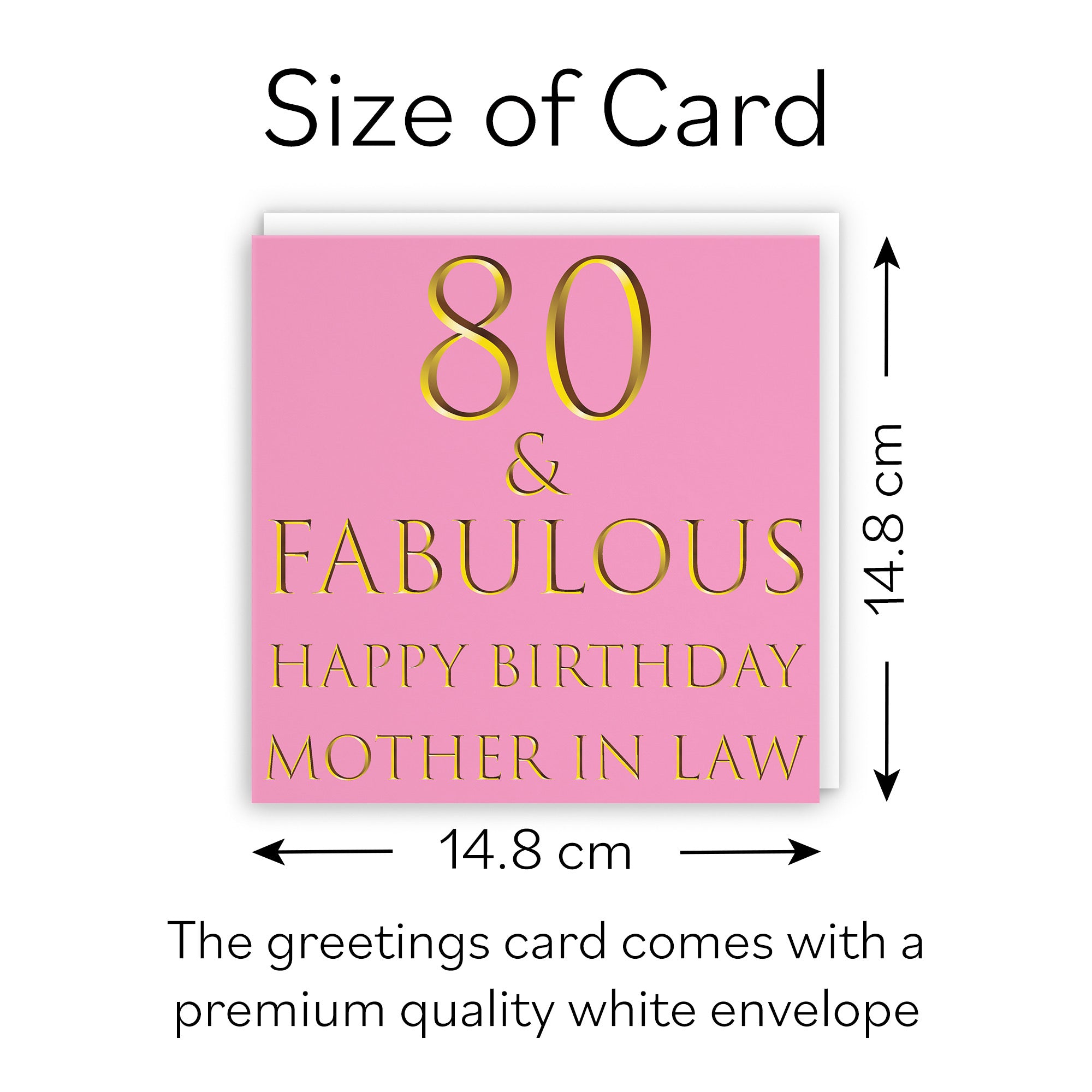 80th Mother In Law Birthday Card Fabulous - Default Title (B09Q7H9NWX)