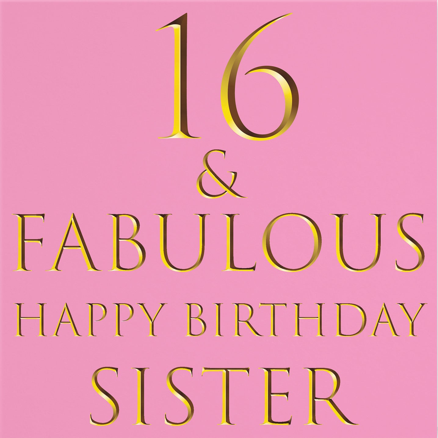 16th Sister Birthday Card Fabulous - Default Title (B09Q7HM93L)