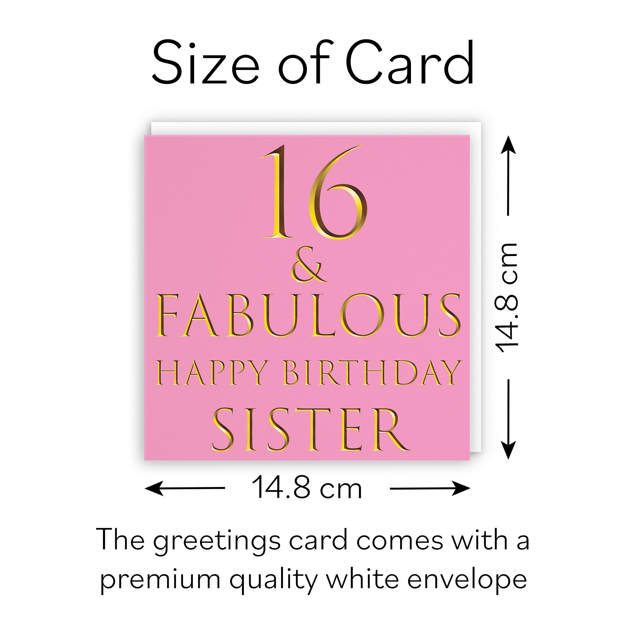 16th Sister Birthday Card Fabulous - Default Title (B09Q7HM93L)