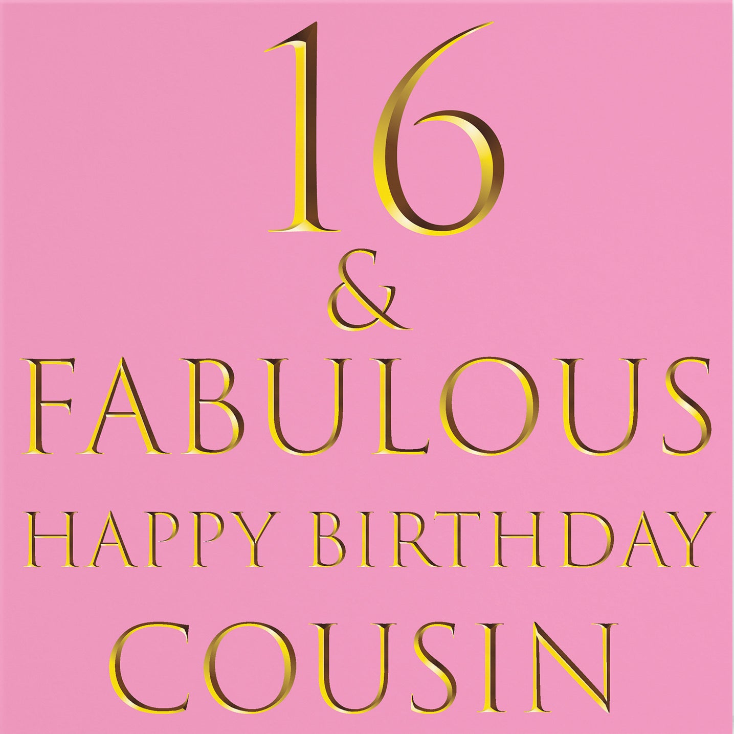 16th Cousin Birthday Card Fabulous - Default Title (B09Q7HXX5Y)