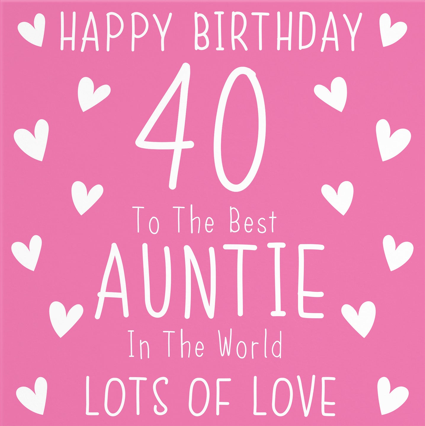 40th Auntie Birthday Card Iconic - Default Title (B09Q7J24VY)