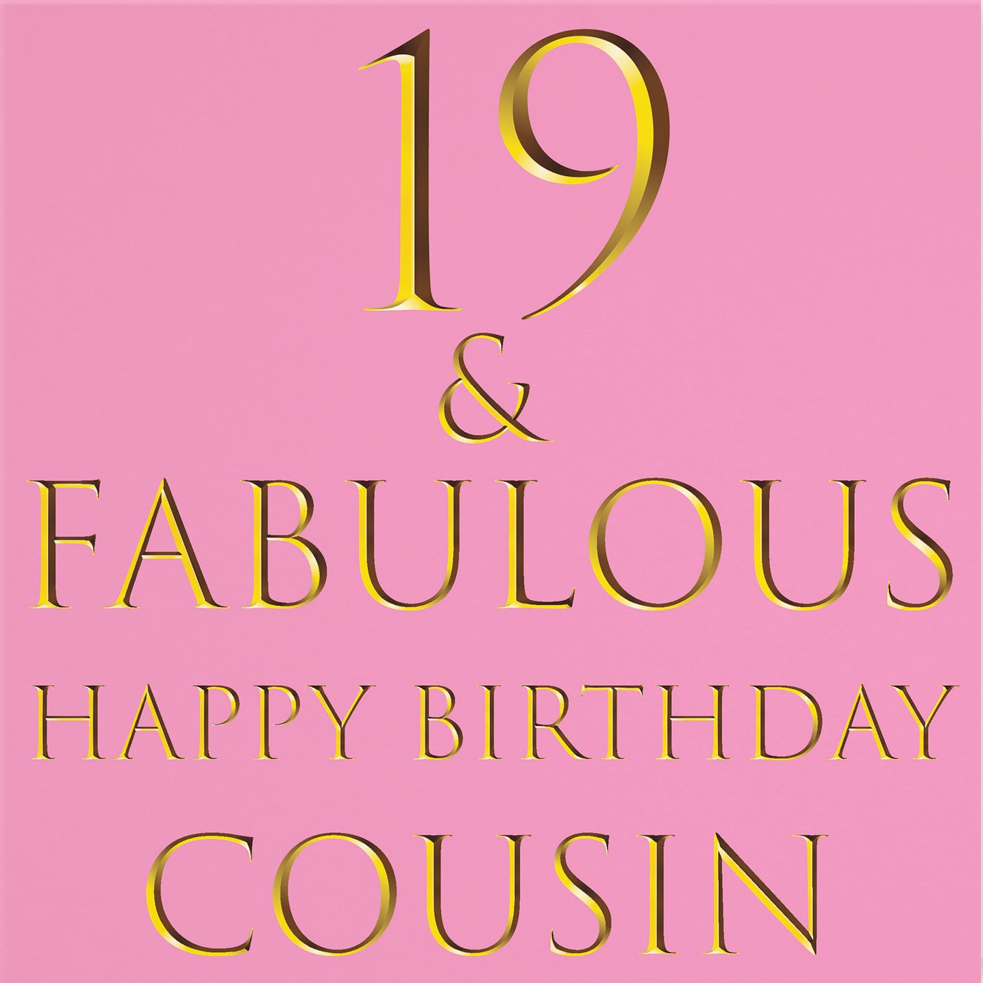 19th Cousin Birthday Card Fabulous - Default Title (B09Q7J24VZ)