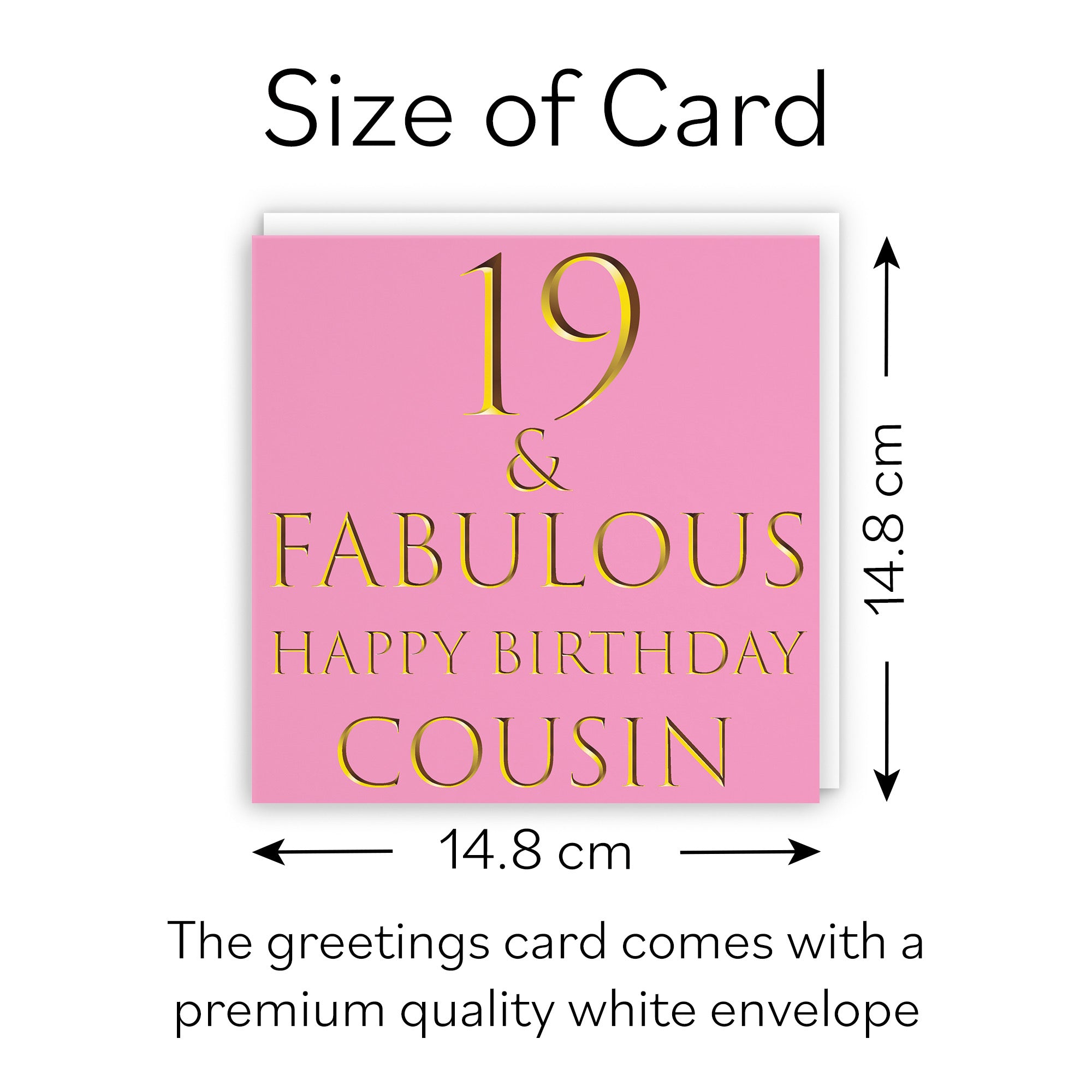 19th Cousin Birthday Card Fabulous - Default Title (B09Q7J24VZ)