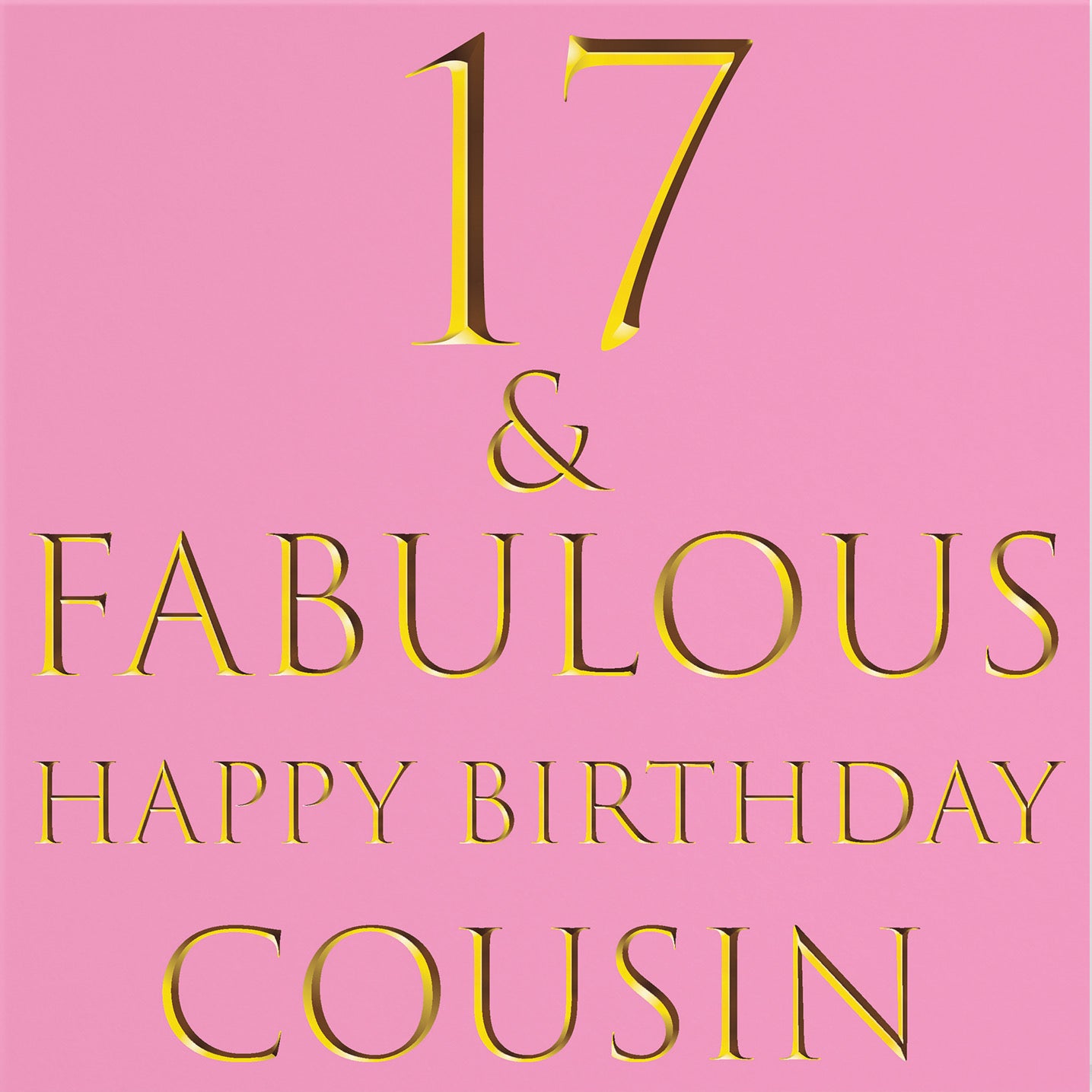 17th Cousin Birthday Card Fabulous - Default Title (B09Q7J2R7R)