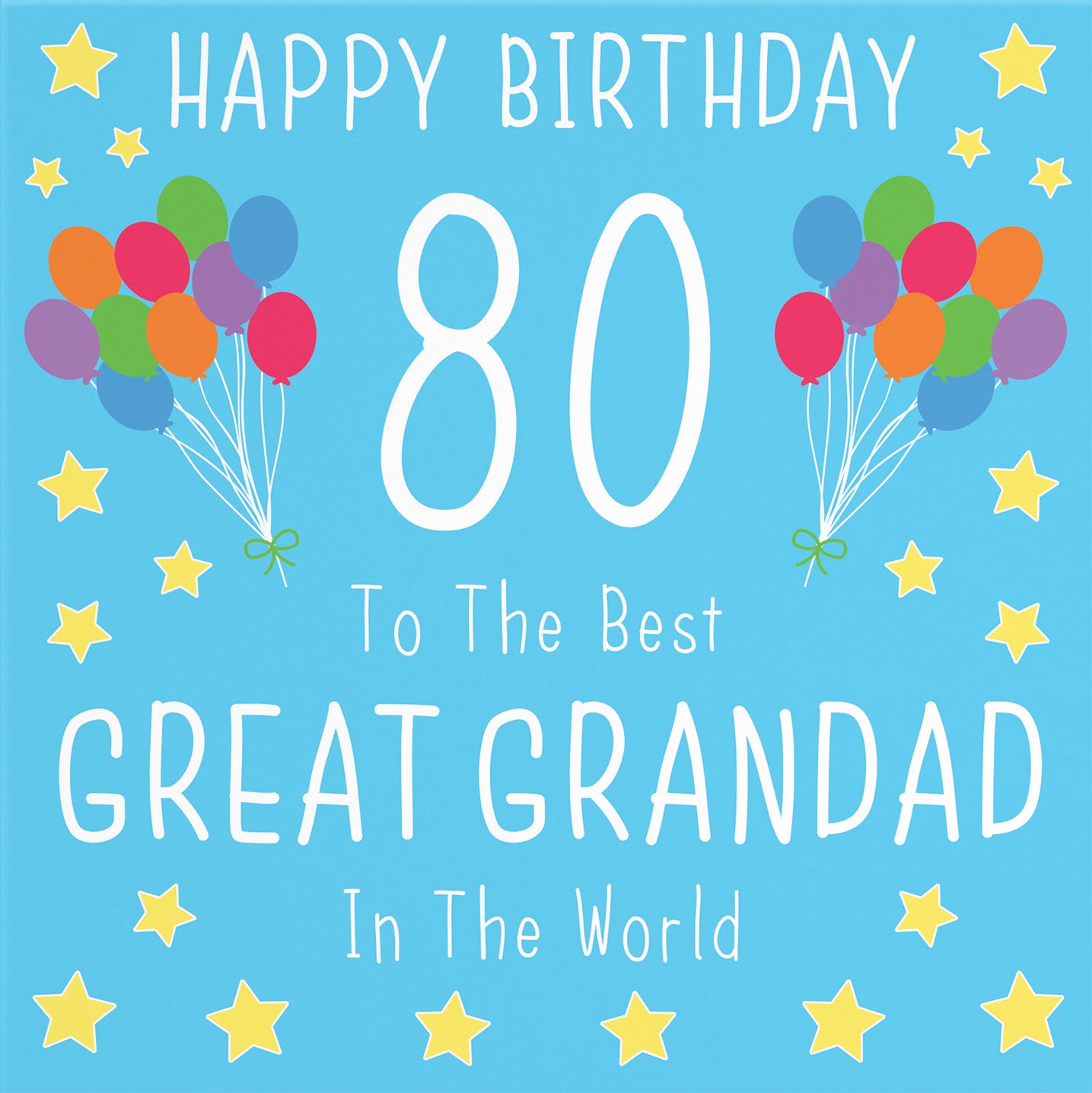 80th Great Grandad Birthday Card Iconic - Default Title (B09Q7J8M16)