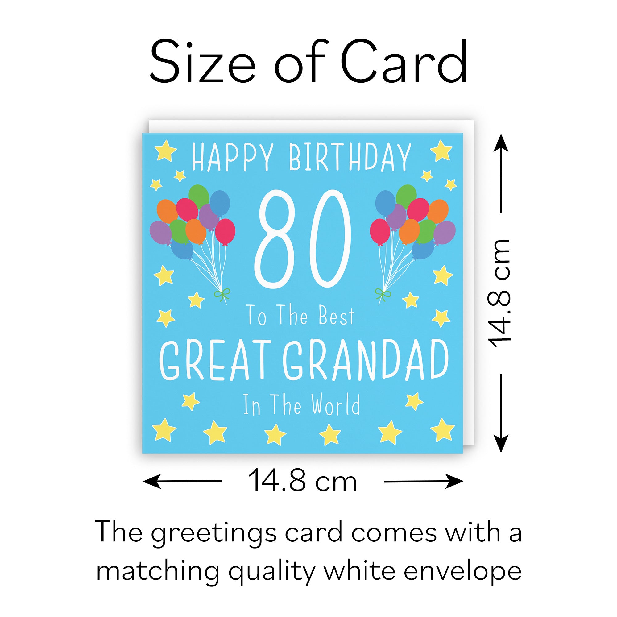 80th Great Grandad Birthday Card Iconic - Default Title (B09Q7J8M16)