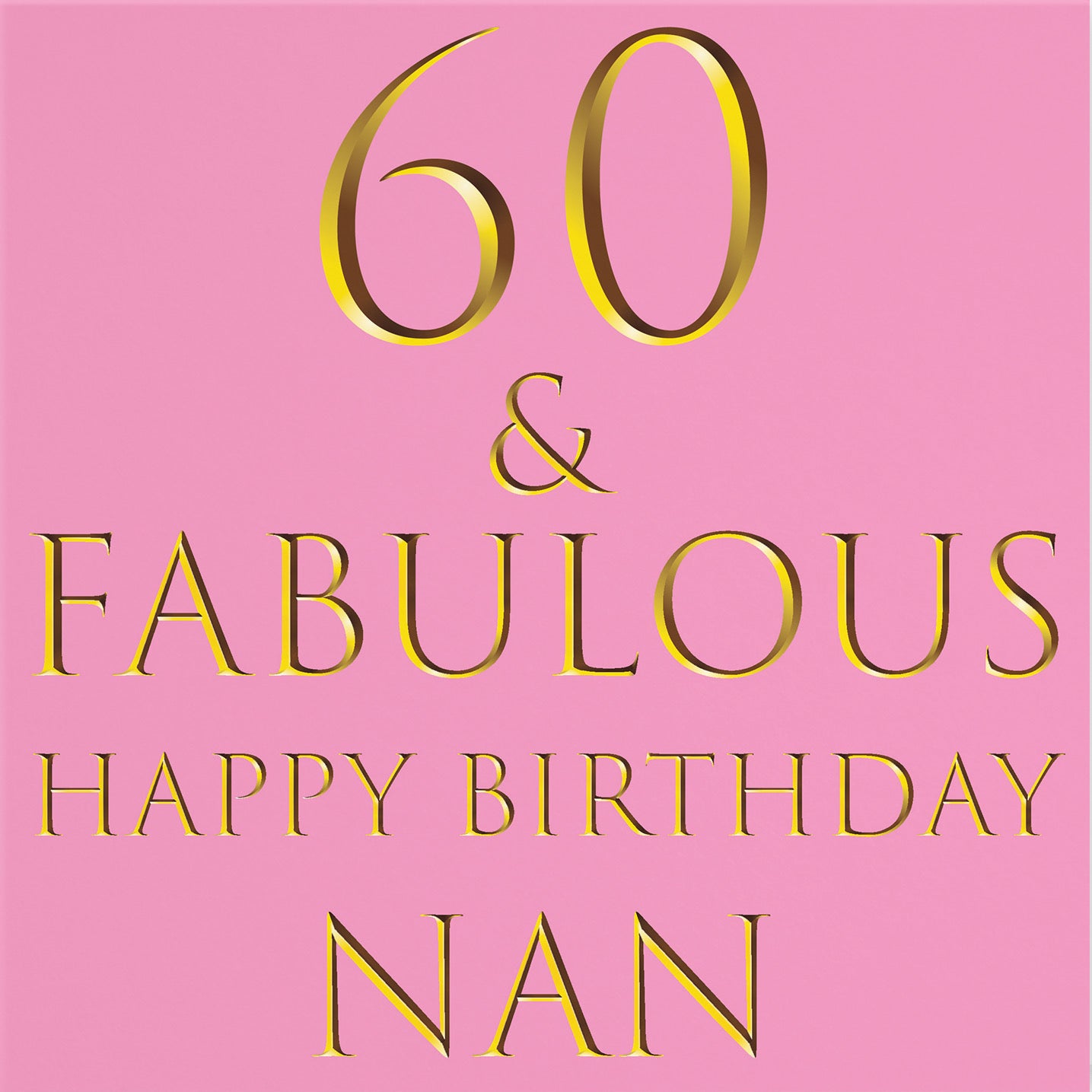 60th Nan Birthday Card Fabulous - Default Title (B09Q7JGL54)