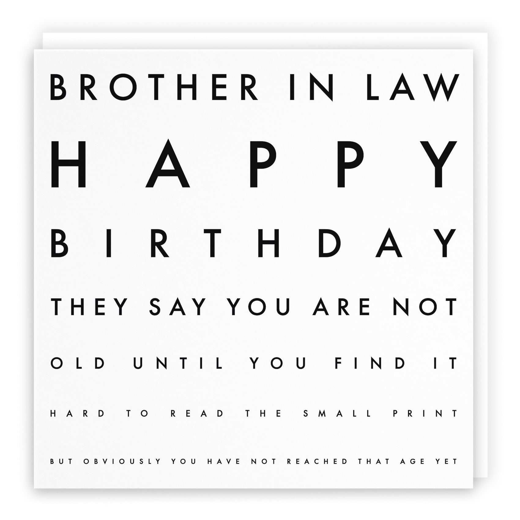 Brother In Law Funny Eye Sight Birthday Card Letters - Default Title (B09Q7JKDYQ)