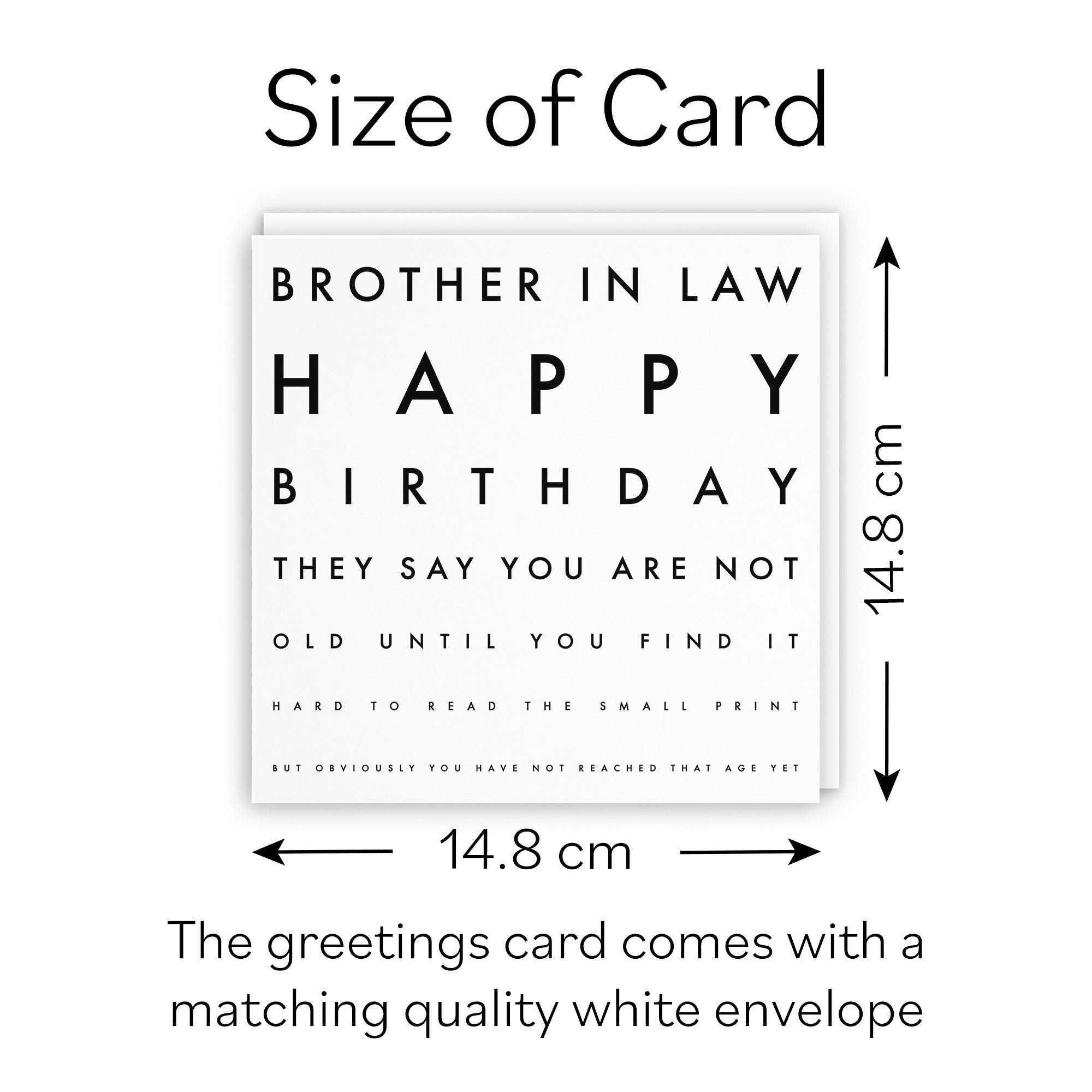 Brother In Law Funny Eye Sight Birthday Card Letters - Default Title (B09Q7JKDYQ)