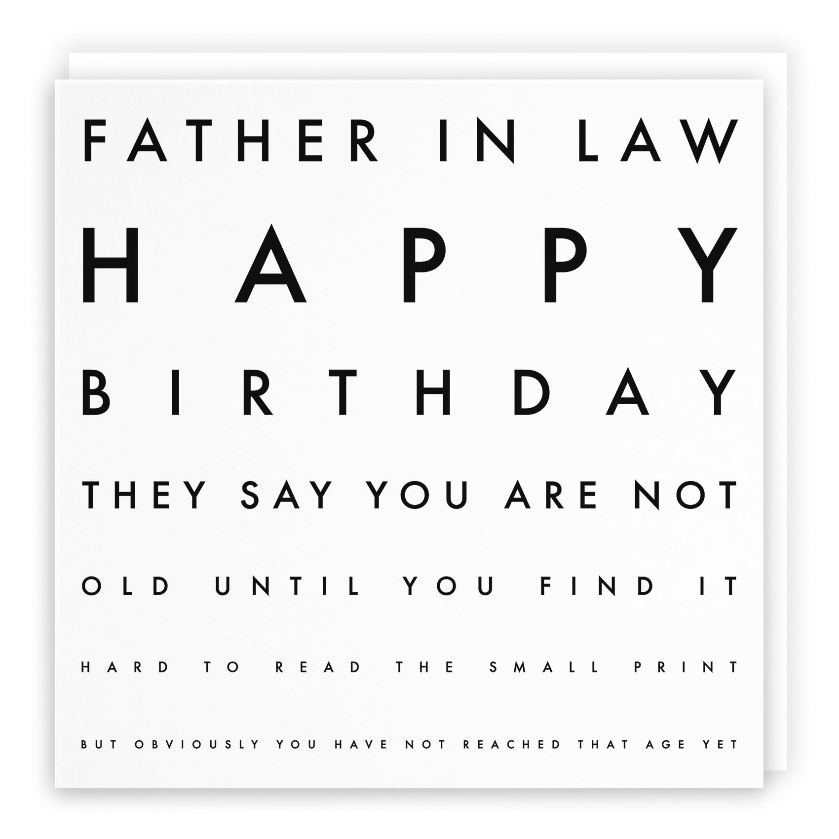 Father In Law Funny Eye Sight Birthday Card Letters - Default Title (B09Q7JNDN4)