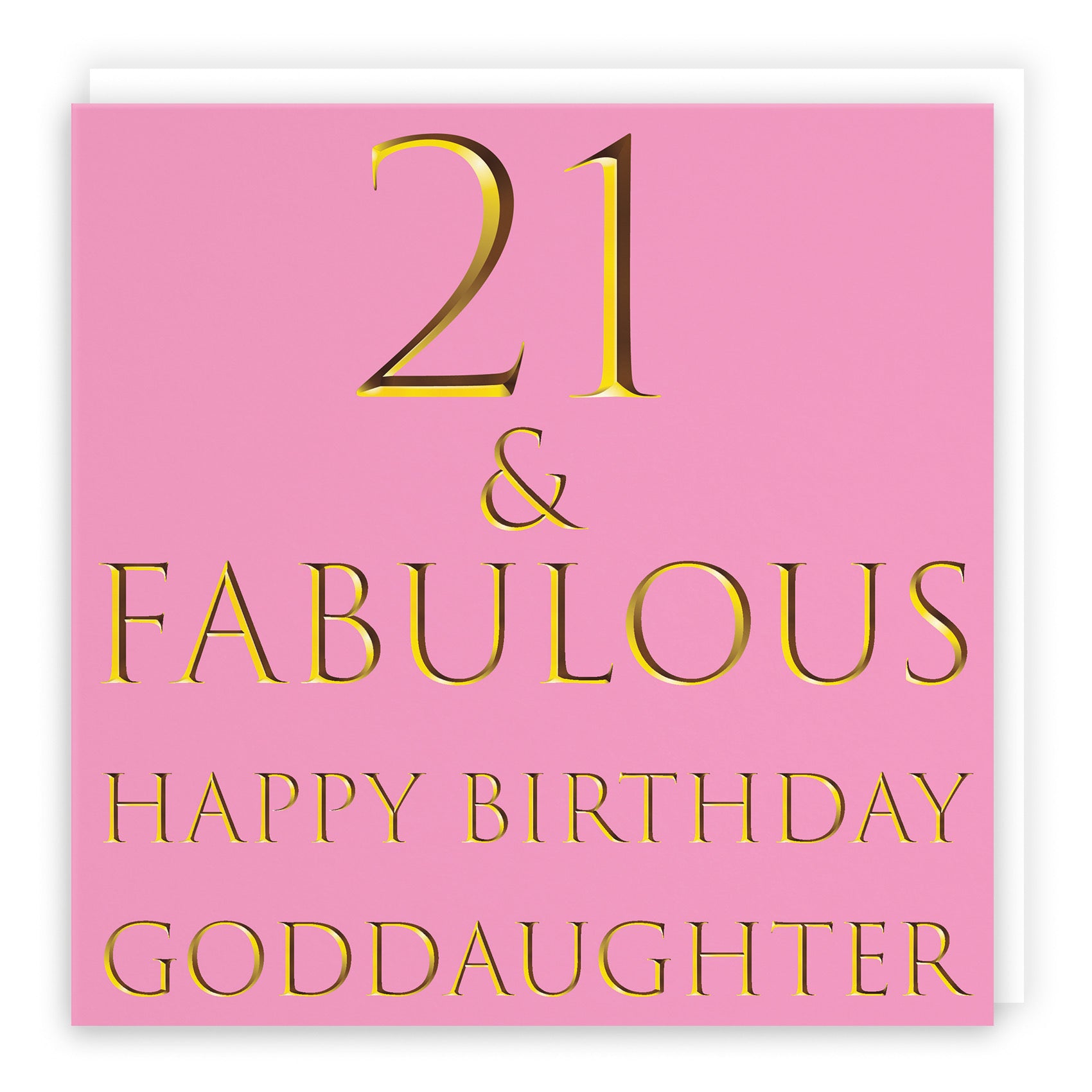 21st Goddaughter Birthday Card Fabulous - Default Title (B09Q7JNDNB)